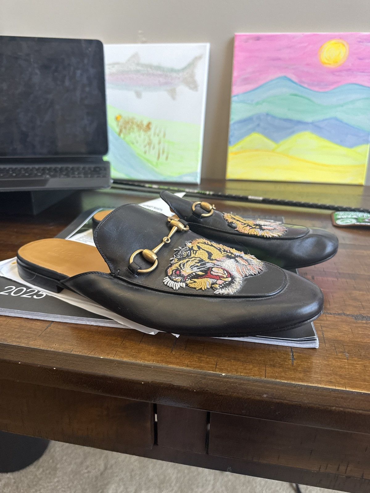 Gucci Princetown tiger slippers