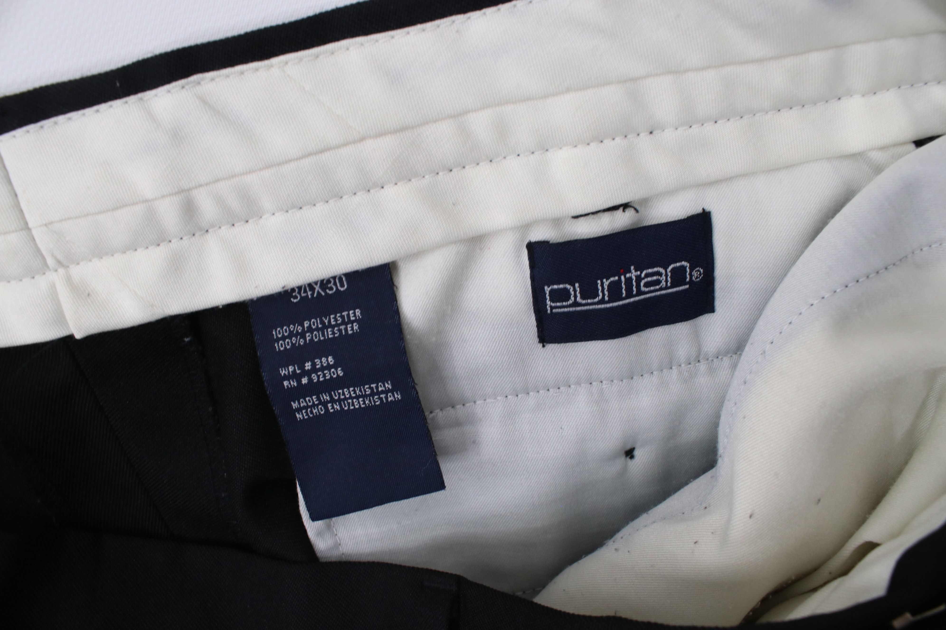 Vintage Vintage 90s Streetwear Flared Wide Leg Chino Pants Black Size US 34 / EU 50 - 9 Thumbnail