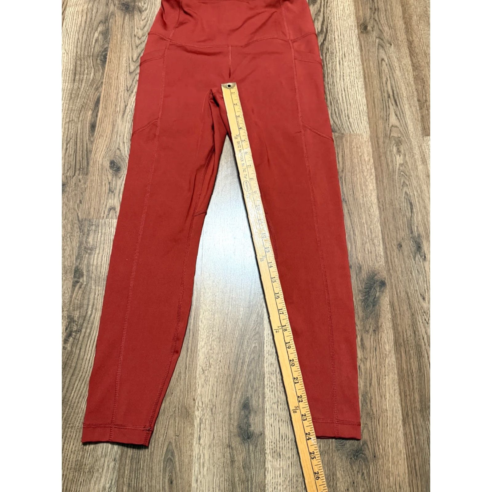 Vintage 90 Degree by Reflex Pants Leggings, Womens Size Small Orange, Pull On, Stretch, Casual Activewear, Ankle, Floral? Wait. Size 28" / US 6 / IT 42 - 6 Thumbnail