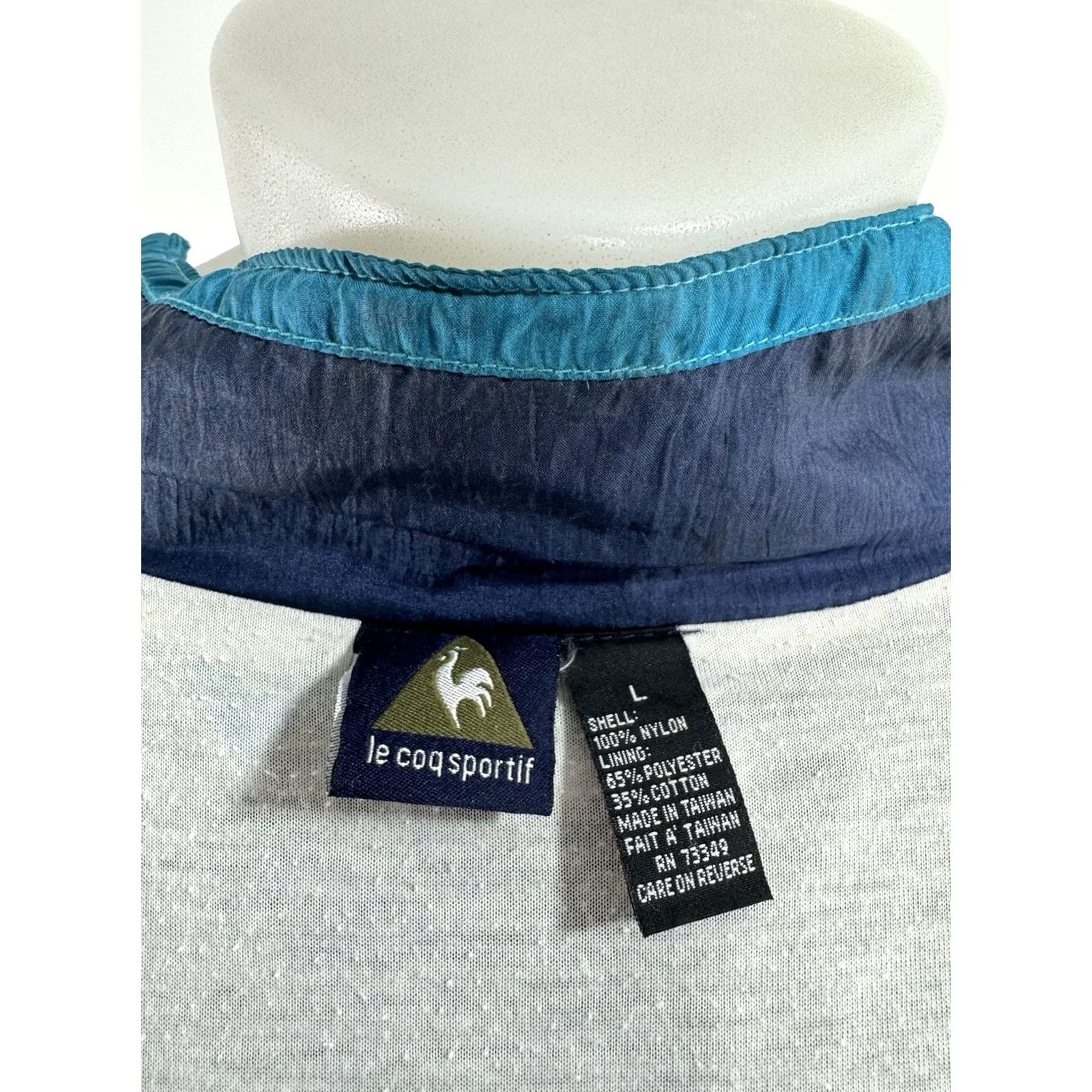 Le Coq Sportif VINTAGE Le Coq Sportif Jacket Windbreaker Full Zip Mens L Blue Nylon EXCELLENT Size US L / EU 52-54 / 3 - 5 Thumbnail