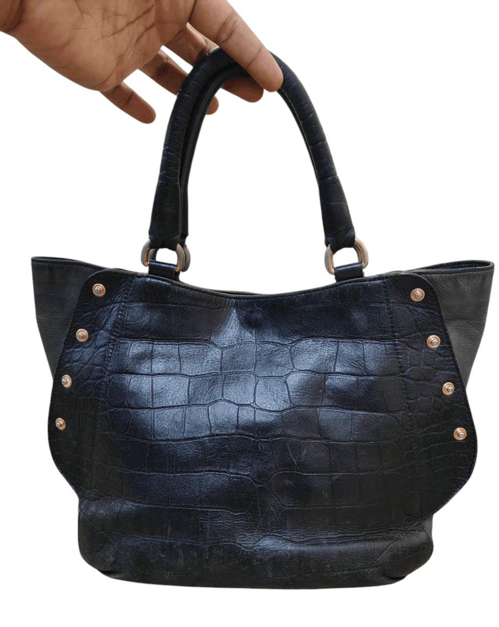 Vintage Furla Leather Handbag, Made in Romania