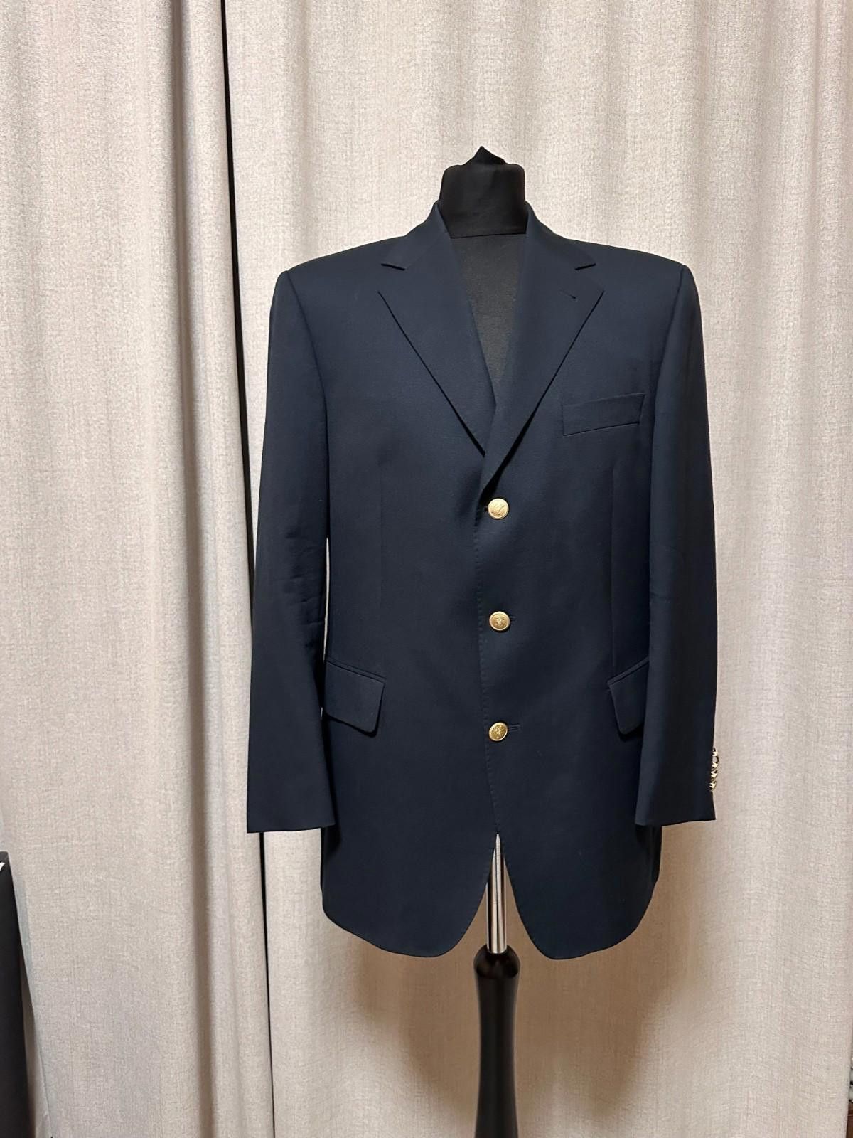 Burberry Burberry London Super 100 s Wool Blazer Jacket Gold Buttons Size 38R - 3 Thumbnail