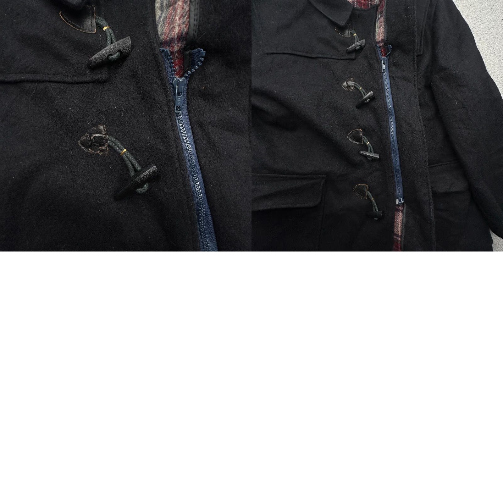 Vintage VINTAGE Woolrich Duffle Wool Coat Mens XL Black Toggles Plaid Lined Pockets Long Size US XL / EU 56 / 4 - 10 Thumbnail