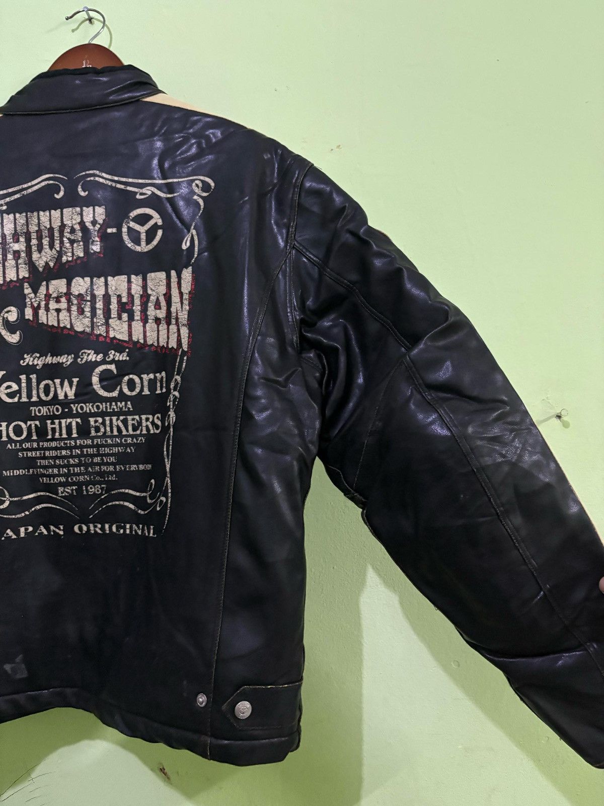 YELLOW CORN Vintage Yellow Corn Leather Jacket Highway Magician Japan Size US XL / EU 56 / 4 - 12 Thumbnail