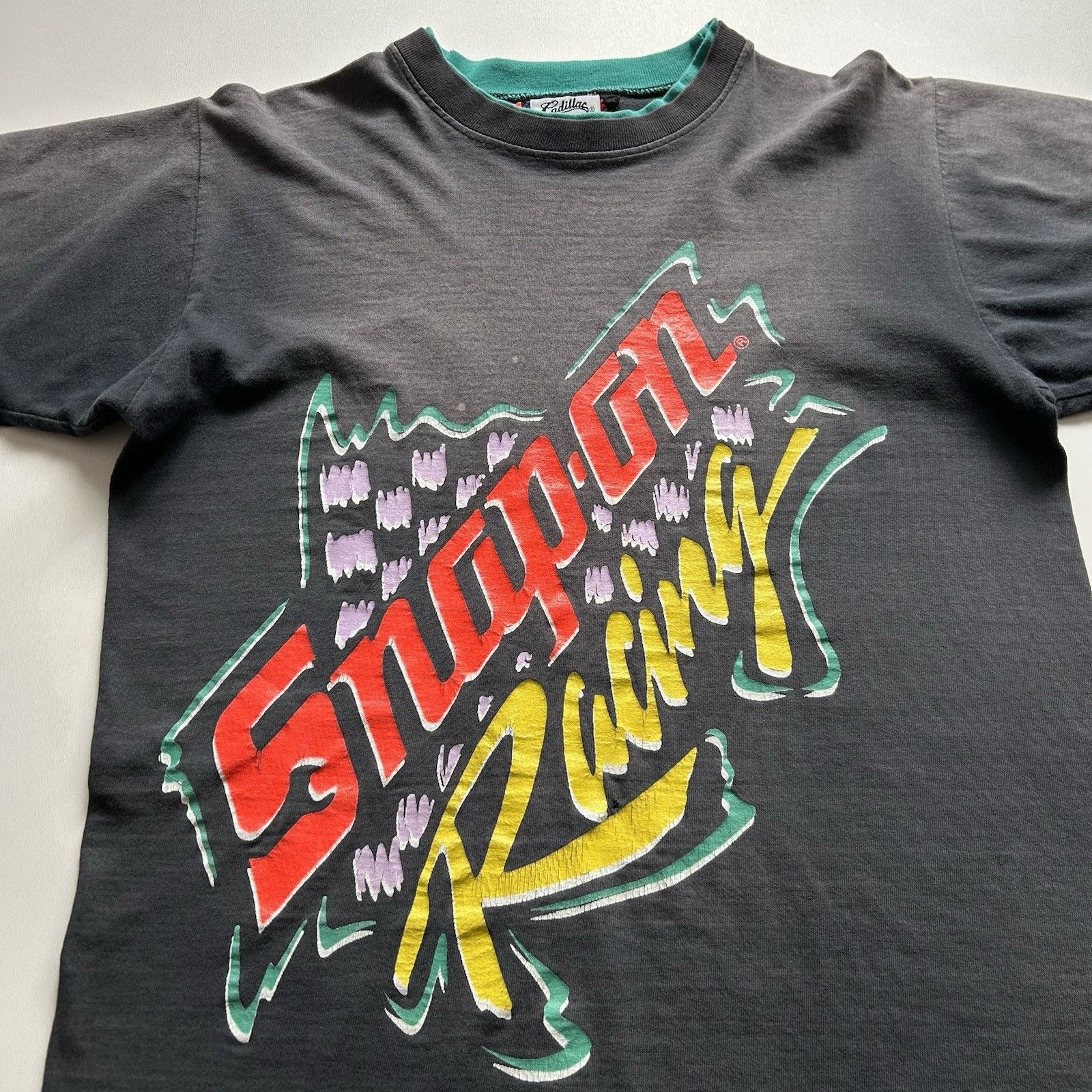 Vintage Vintage Snap On Racing T-Shirt Medium Sun Faded Black Cotton Size US M / EU 48-50 / 2 - 2 Thumbnail