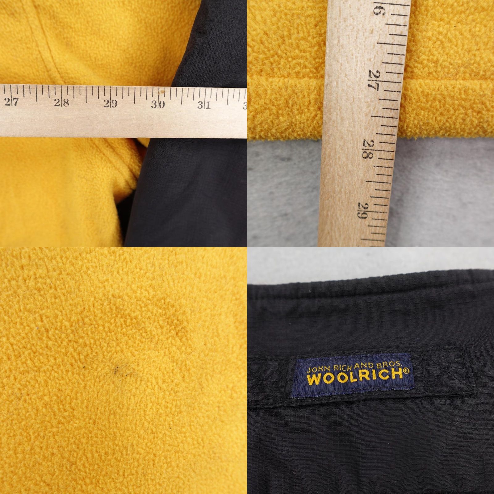 Vintage VINTAGE Woolrich Jacket Mens 2XL Yellow Black Fleece 1/2 Zip Pullover John Rich Jacket Coat Size US XXL / EU 58 / 5 - 8 Thumbnail