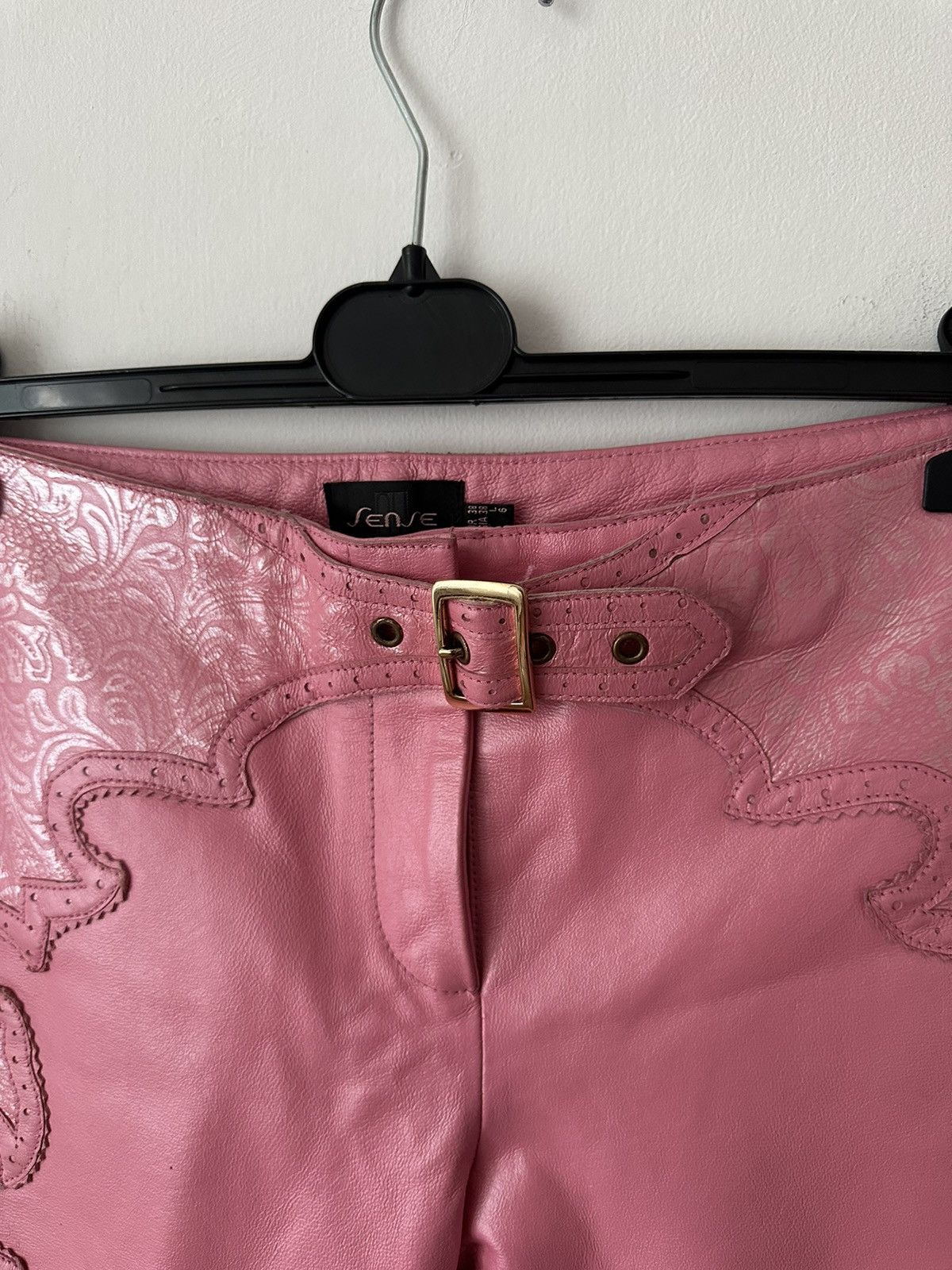 Vintage Leather Capri Pants pink size S Size 27" / US 4 / IT 40 - 5 Thumbnail