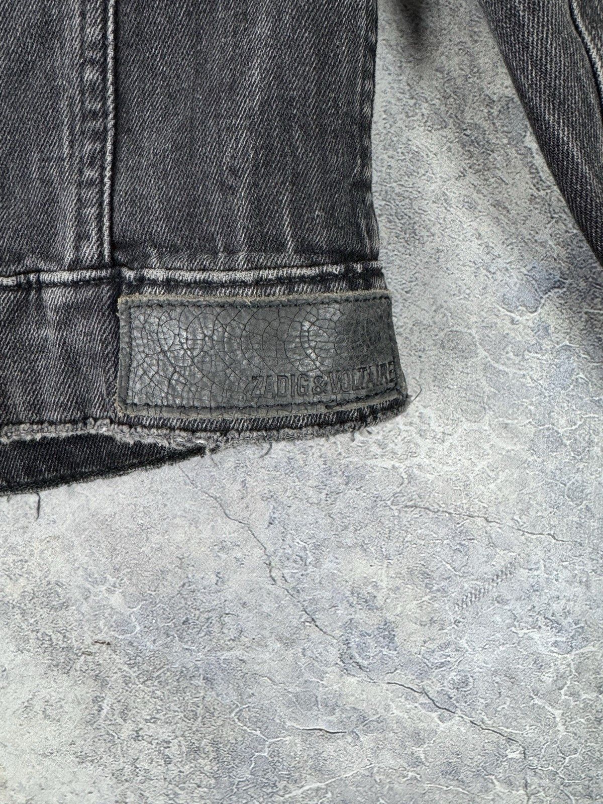 Zadig & Voltaire Zadig & Voltaire Kioky Distressed Denim Women’s Black Jacket Size XS / US 0-2 / IT 36-38 - 9 Thumbnail