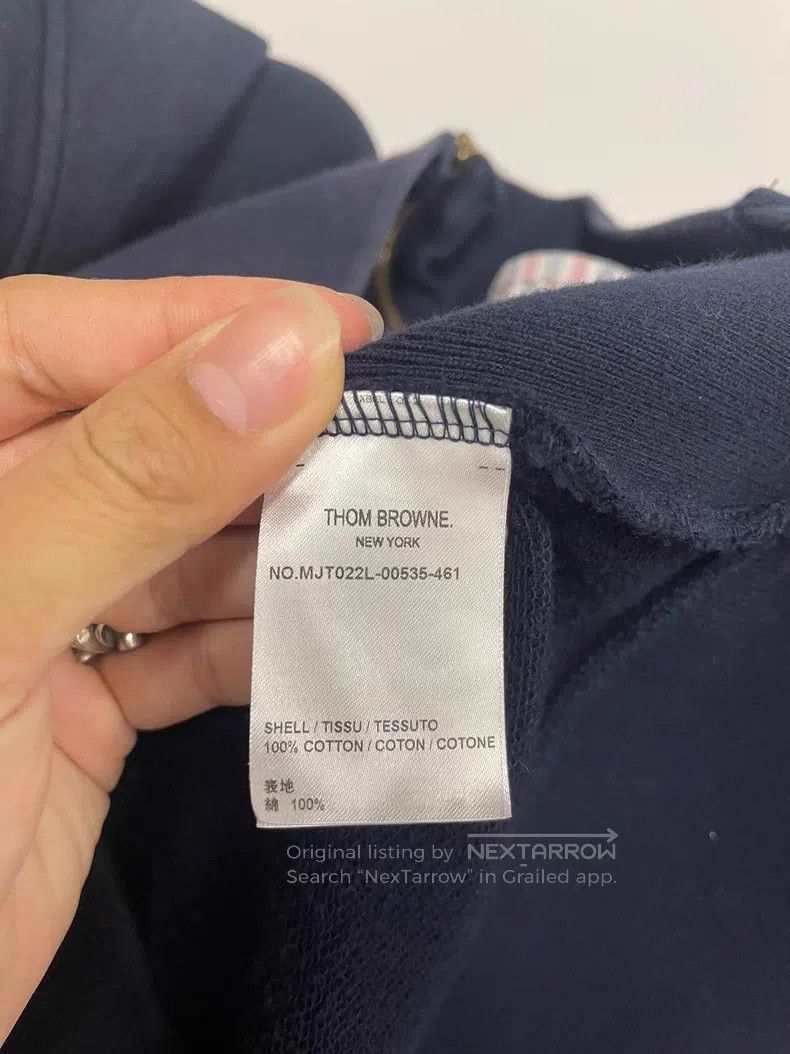 Thom Browne Thom Browne size 7 Four-stripe Zipper Jacket Dark Blue Size US XXL / EU 58 / 5 - 7 Thumbnail