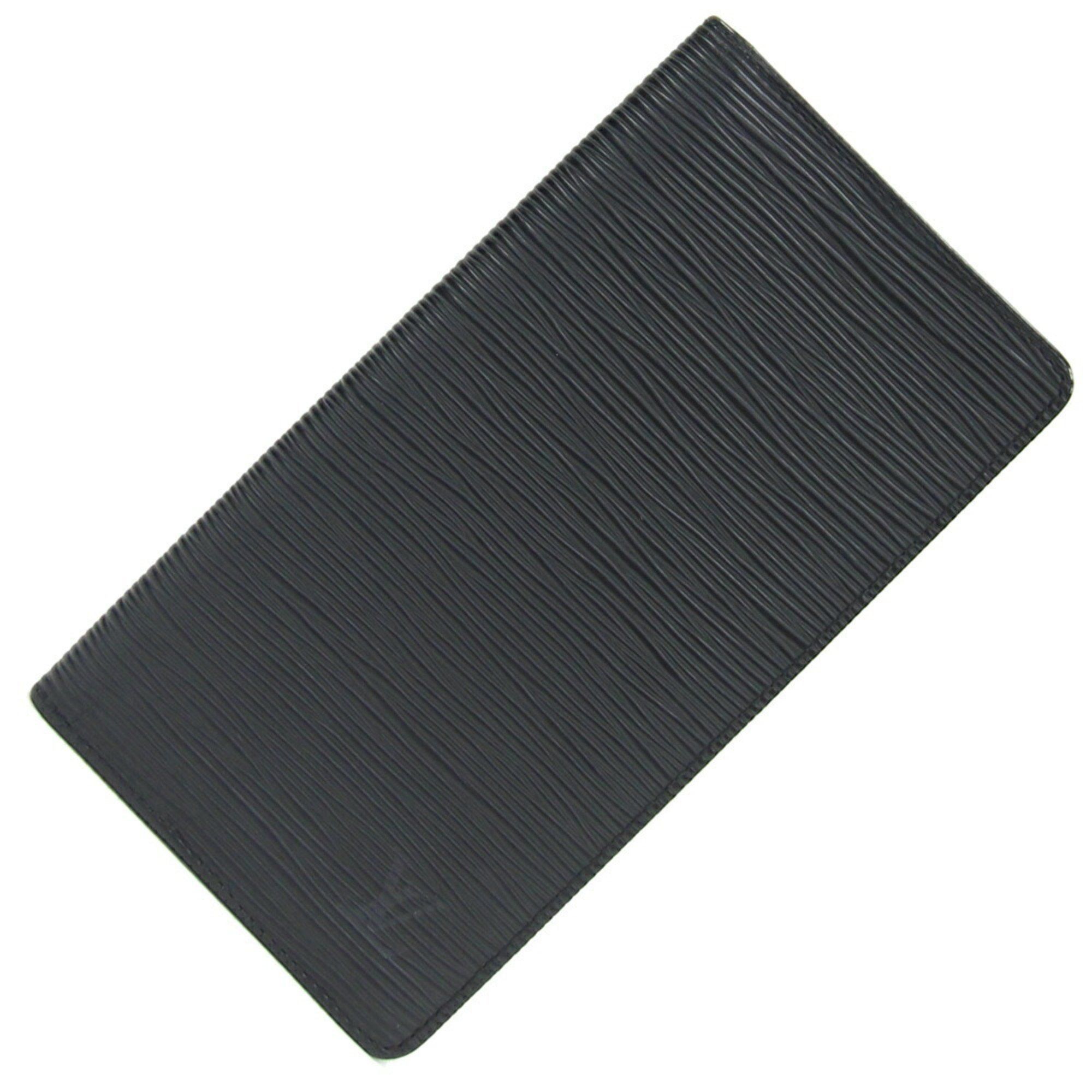 Louis Vuitton Louis Vuitton Bi-fold Long Wallet Epi Porte Carte Credit Yen M63212 Noir Black Gusseted Billfold Men's LOUIS VUITTON Size ONE SIZE - 1 Thumbnail