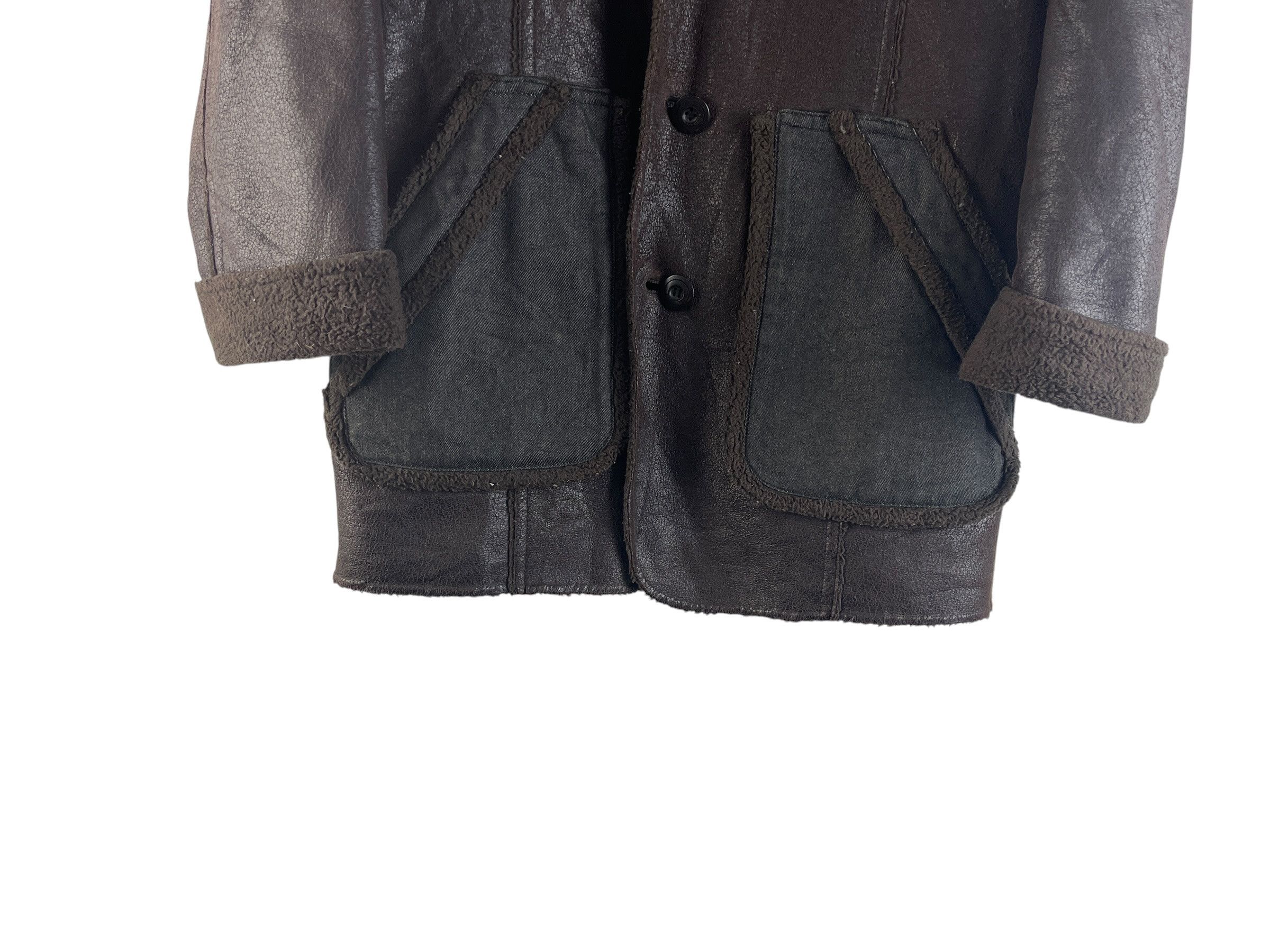 Jean Charles De Castelbajac Vintage Castelbajac Sport Faux Shearling Leather Coat Jacket Size US L / EU 52-54 / 3 - 10 Thumbnail