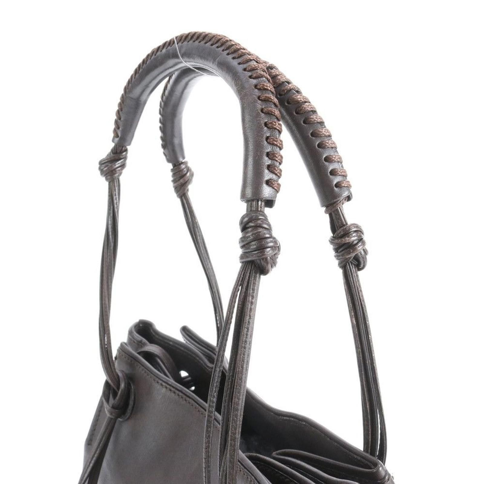 Gucci Gucci - Dark Brown Leather Tote Bag Size ONE SIZE - 2 Thumbnail