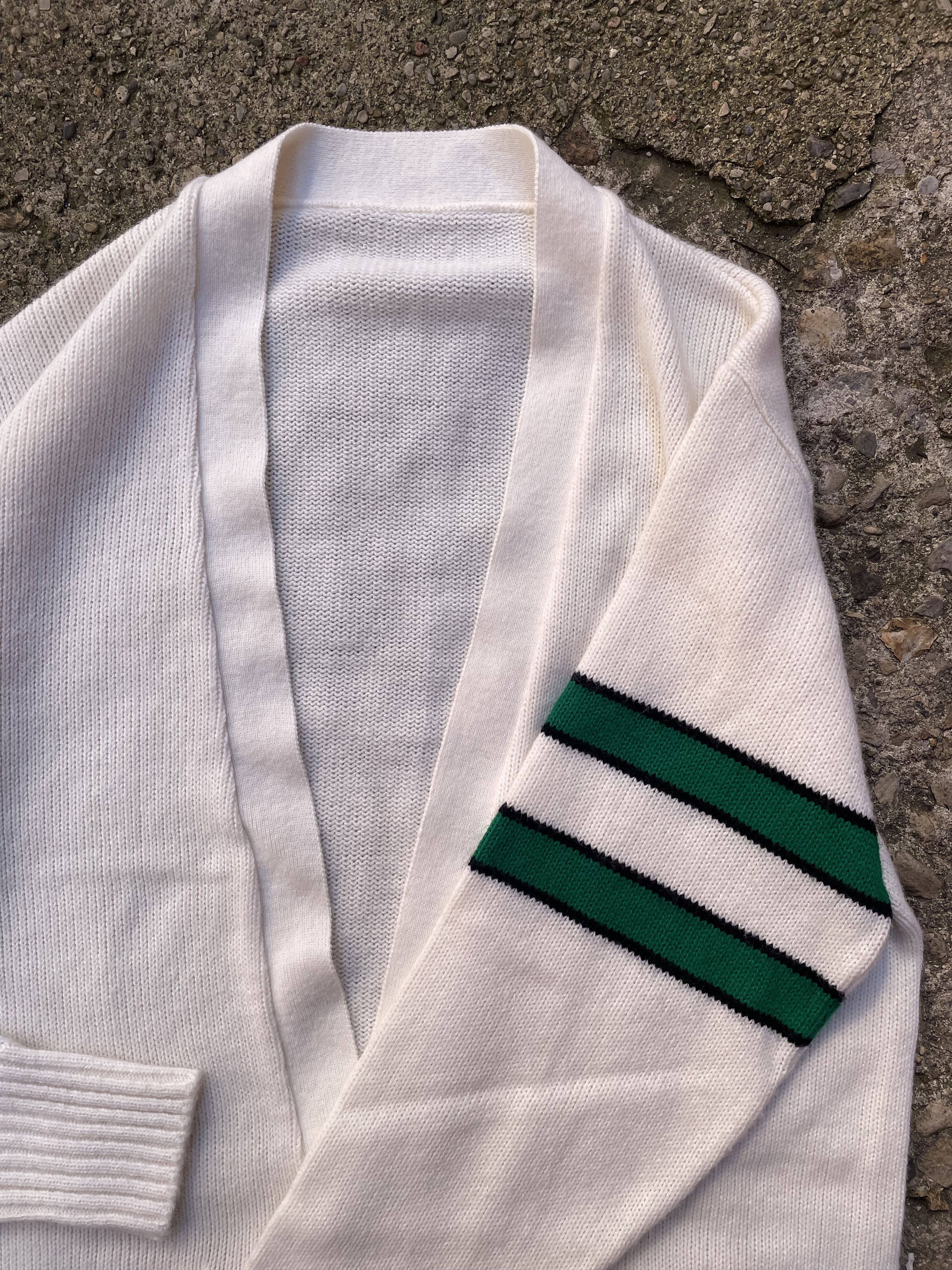 Vintage True Vintage 1960's Varsity Knit Cardigan Sweater Size US L / EU 52-54 / 3 - 4 Thumbnail