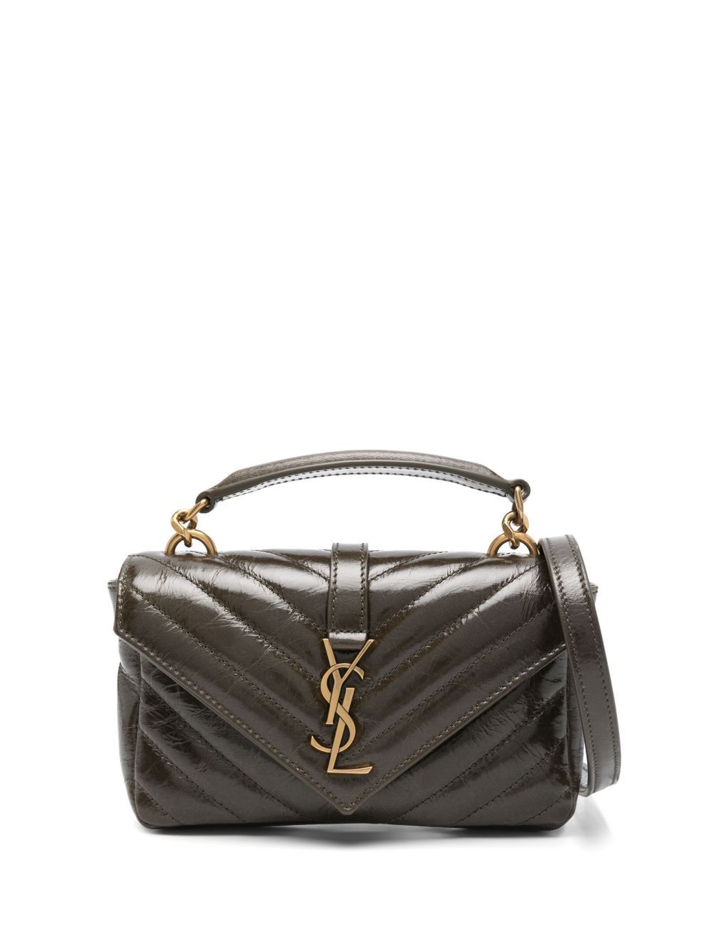 Saint Laurent Paris College Leather Mini Bag, Women's