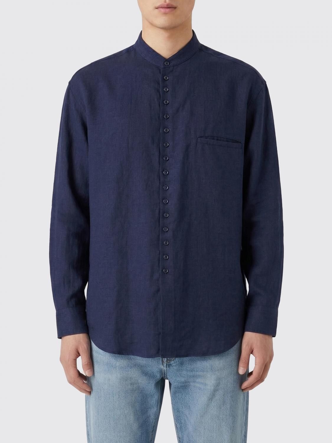 Giorgio Armani Giorgio Armani Shirt Men Blue Size US M / EU 48-50 / 2 - 1 Thumbnail