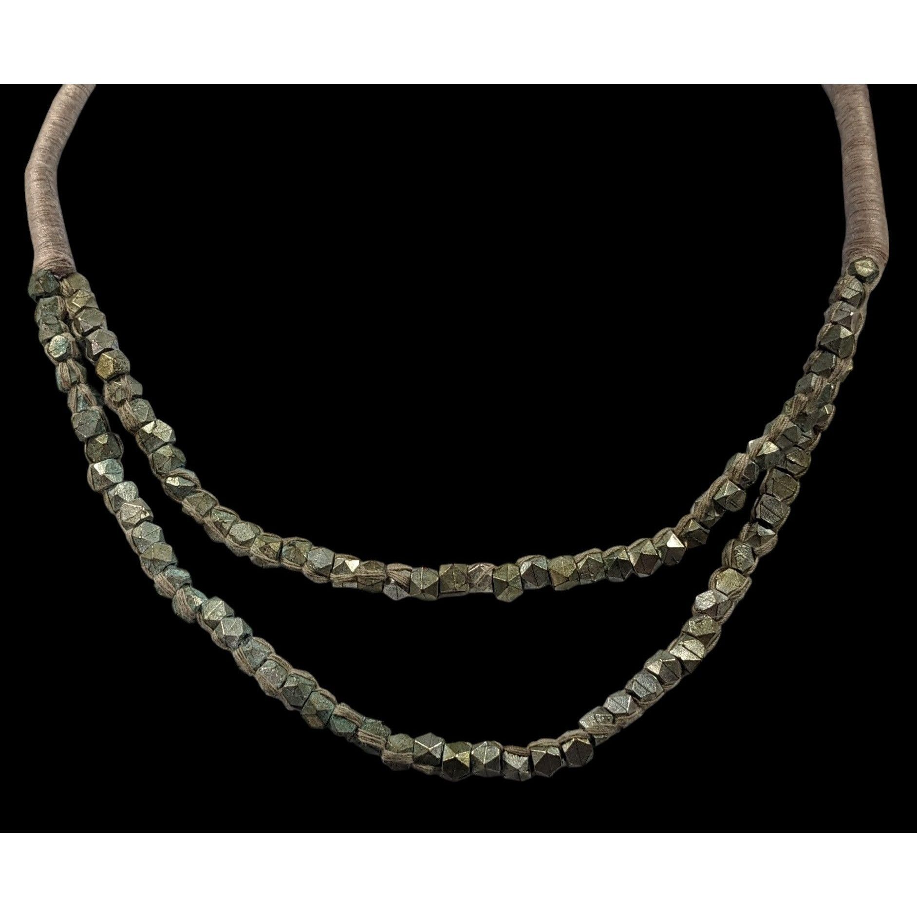 Other Rustic Grunge Thread Wrapped Metal Beaded Necklace Size ONE SIZE - 2 Thumbnail