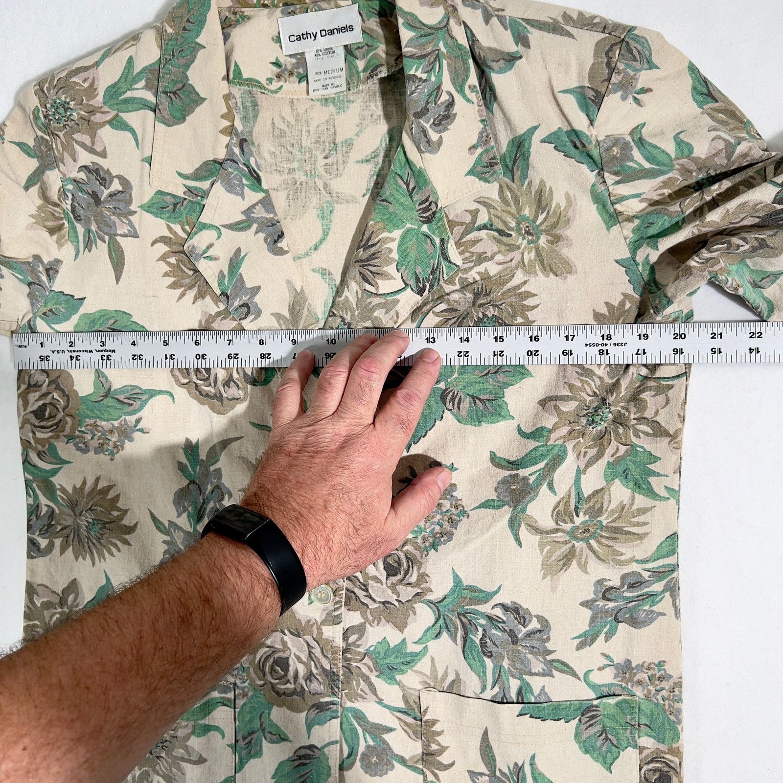 Other Cathy Daniels Jacket Smock Womans Medium Linen Blend Floral Size M / US 6-8 / IT 42-44 - 6 Thumbnail