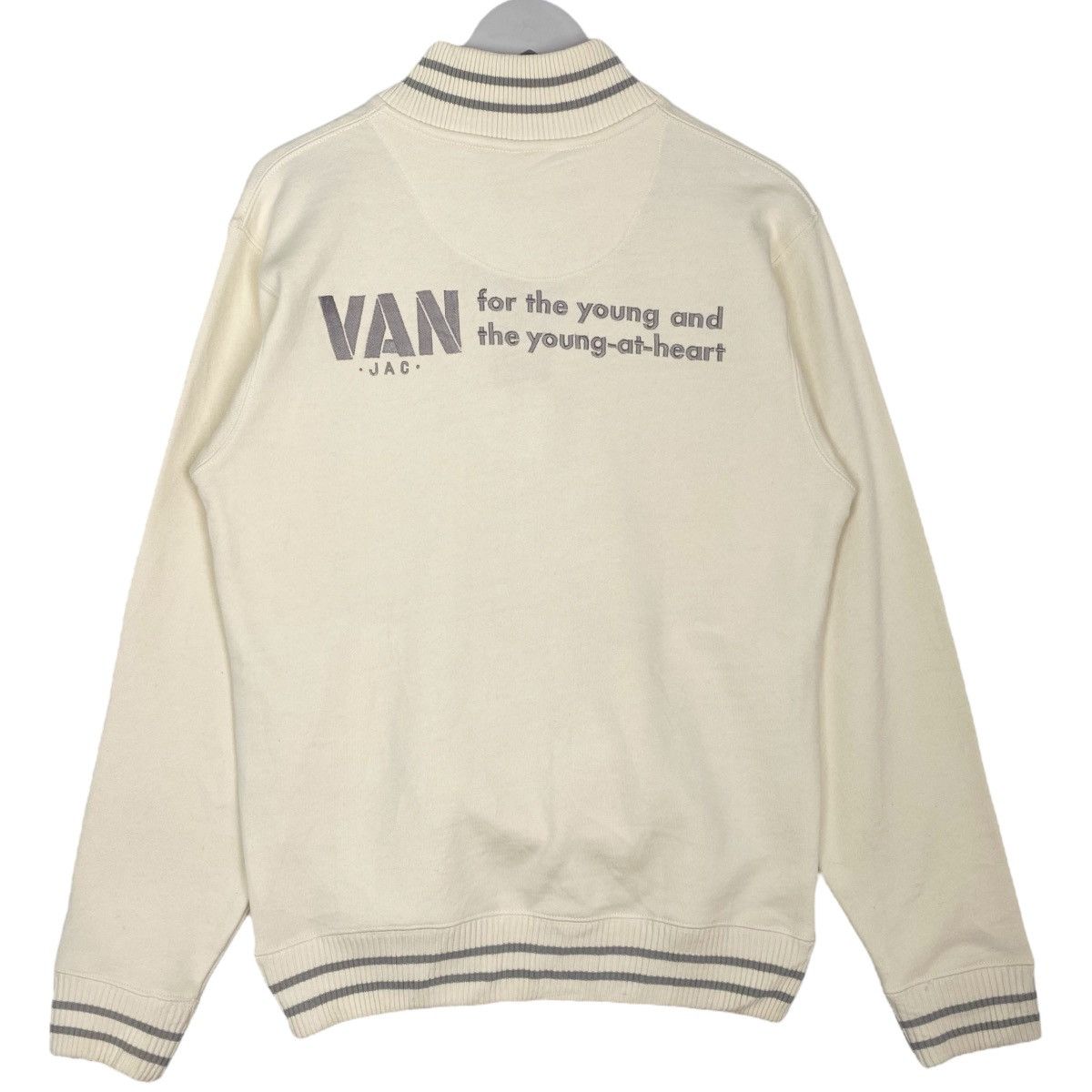 Vintage Vintage Van Jac Half Zip Sweatshirt Beige Pullover Size M Size US M / EU 48-50 / 2 - 5 Thumbnail