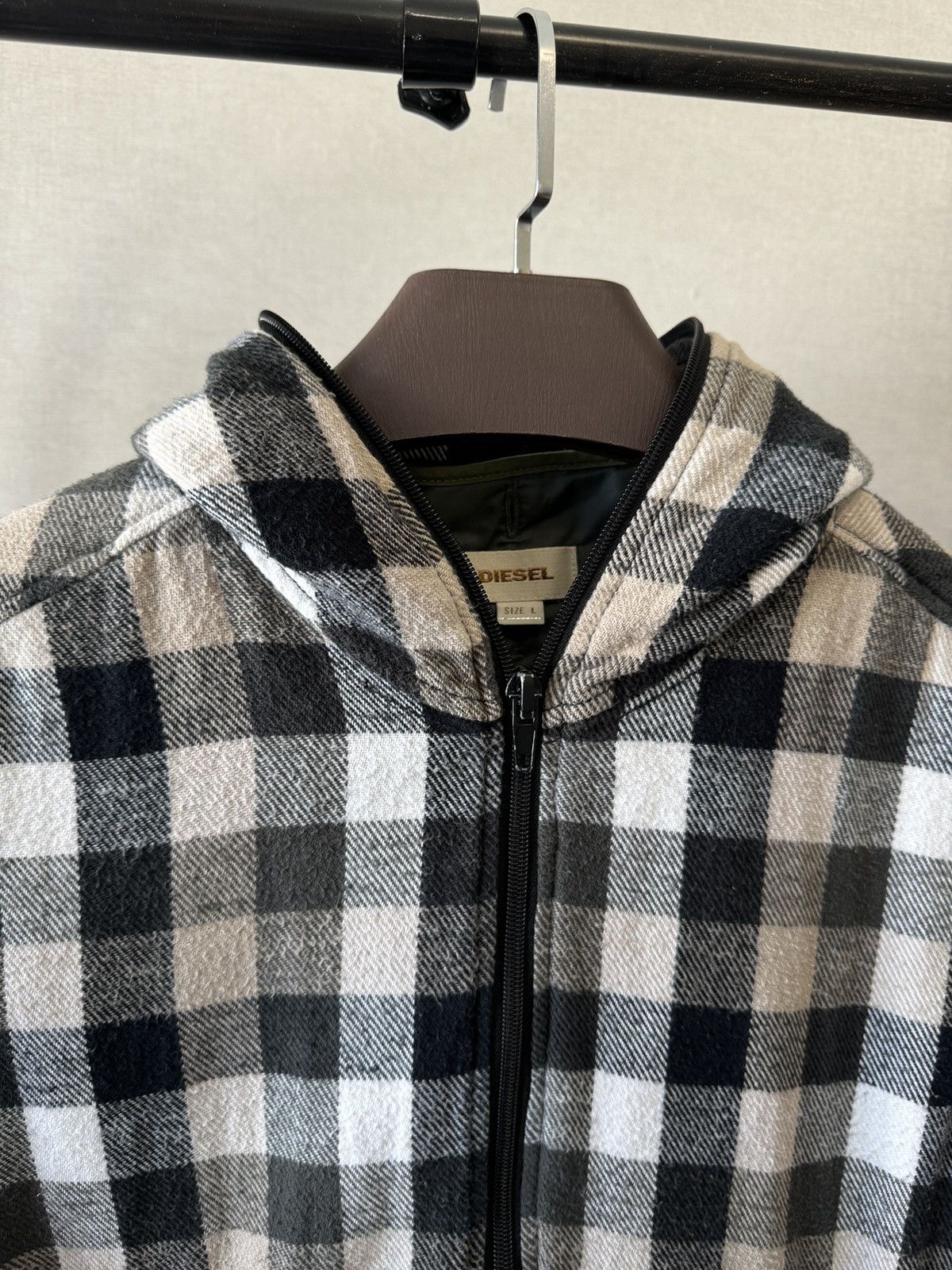 Diesel Diesel vintage y2k checkered flannel lined full zip jacket Size US L / EU 52-54 / 3 - 9 Thumbnail