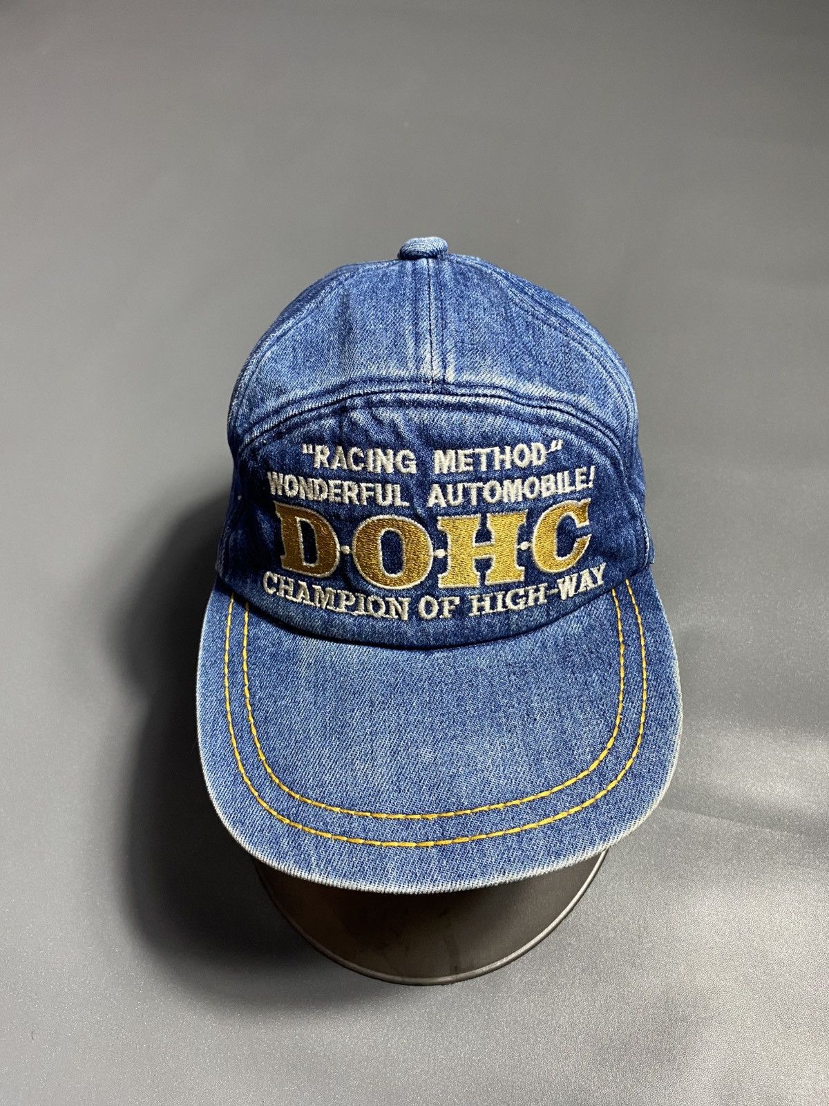 Vintage Vintage DOHC Racing Denim Hat Size ONE SIZE - 1 Thumbnail