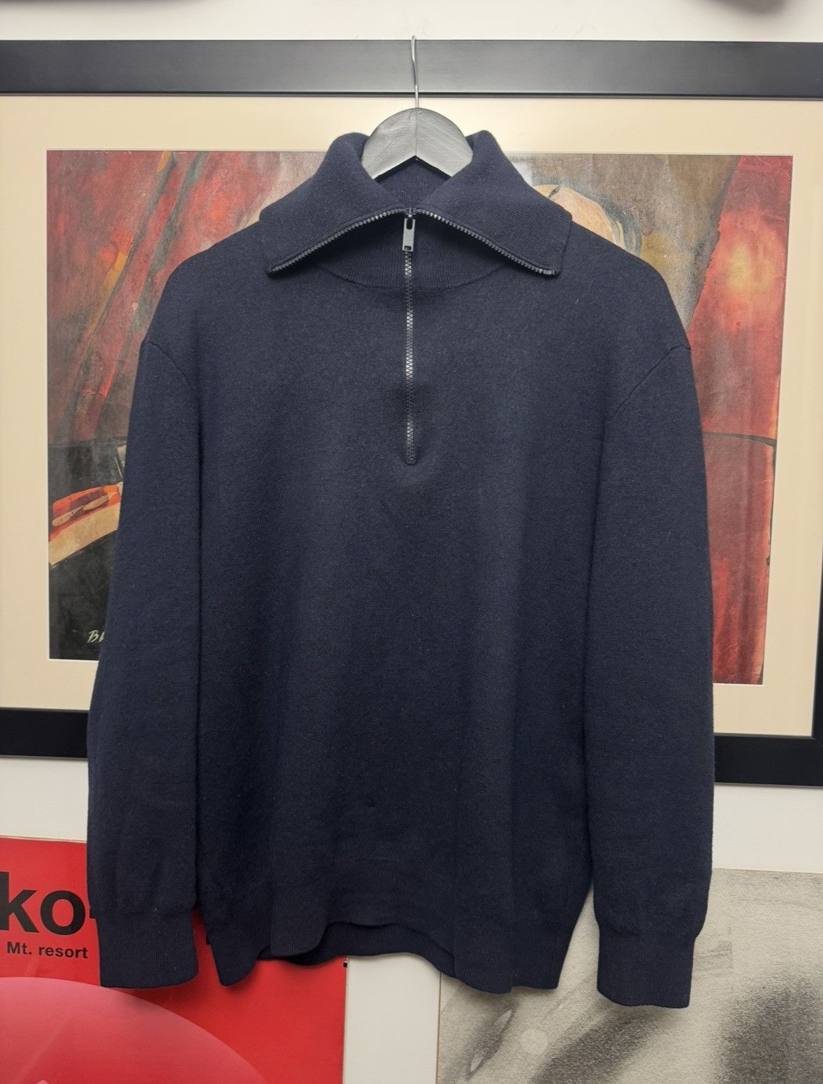 Studio Nicholson Studio Nicholson Zara 1/4 Zip Wool Knit Sweater Casual Basic Size US M / EU 48-50 / 2 - 1 Thumbnail