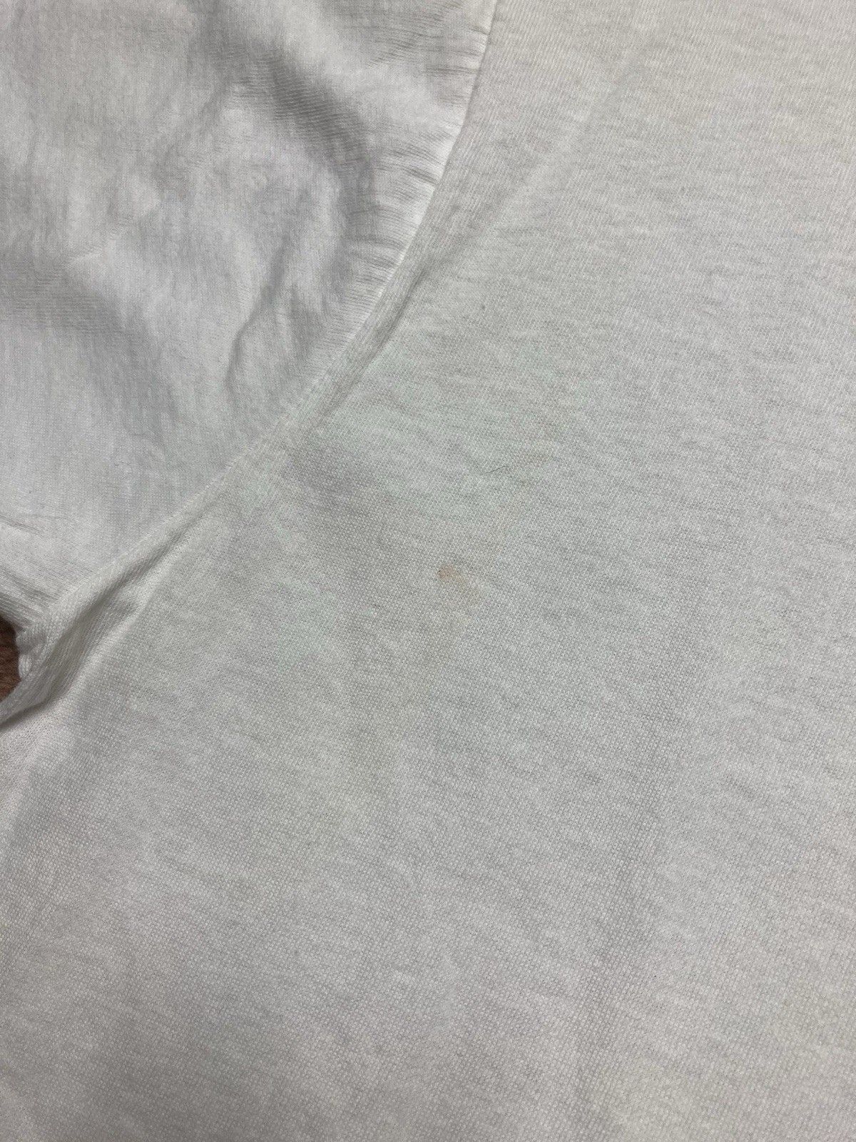 Vintage blank white tshirt fruit of loom NOS cotton single stitch XL Size US XL / EU 56 / 4 - 3 Thumbnail