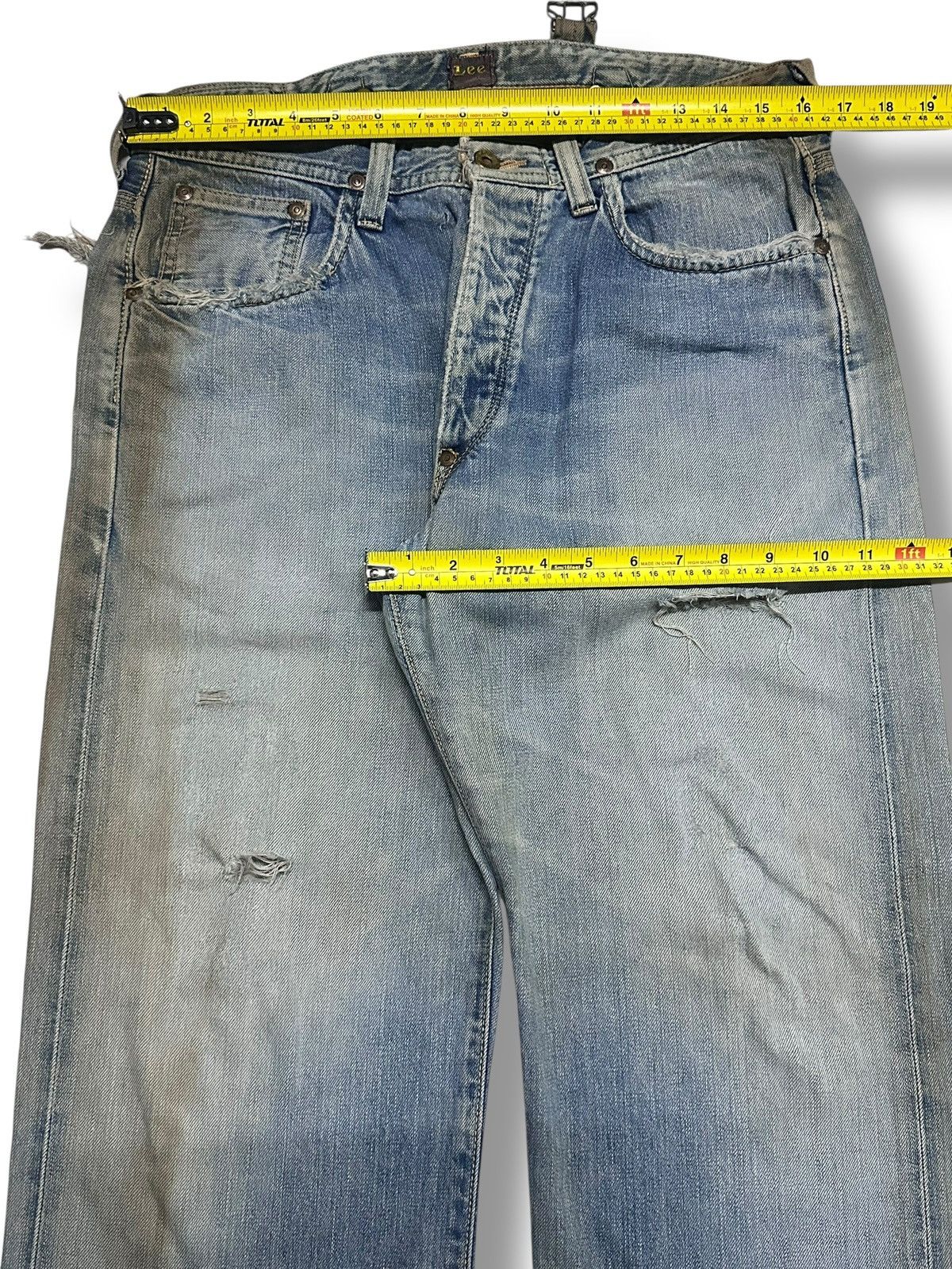 Lee Lee Vintage Distressed Jeans With Baggy Loose Style Mudwash Size US 33 - 15 Thumbnail
