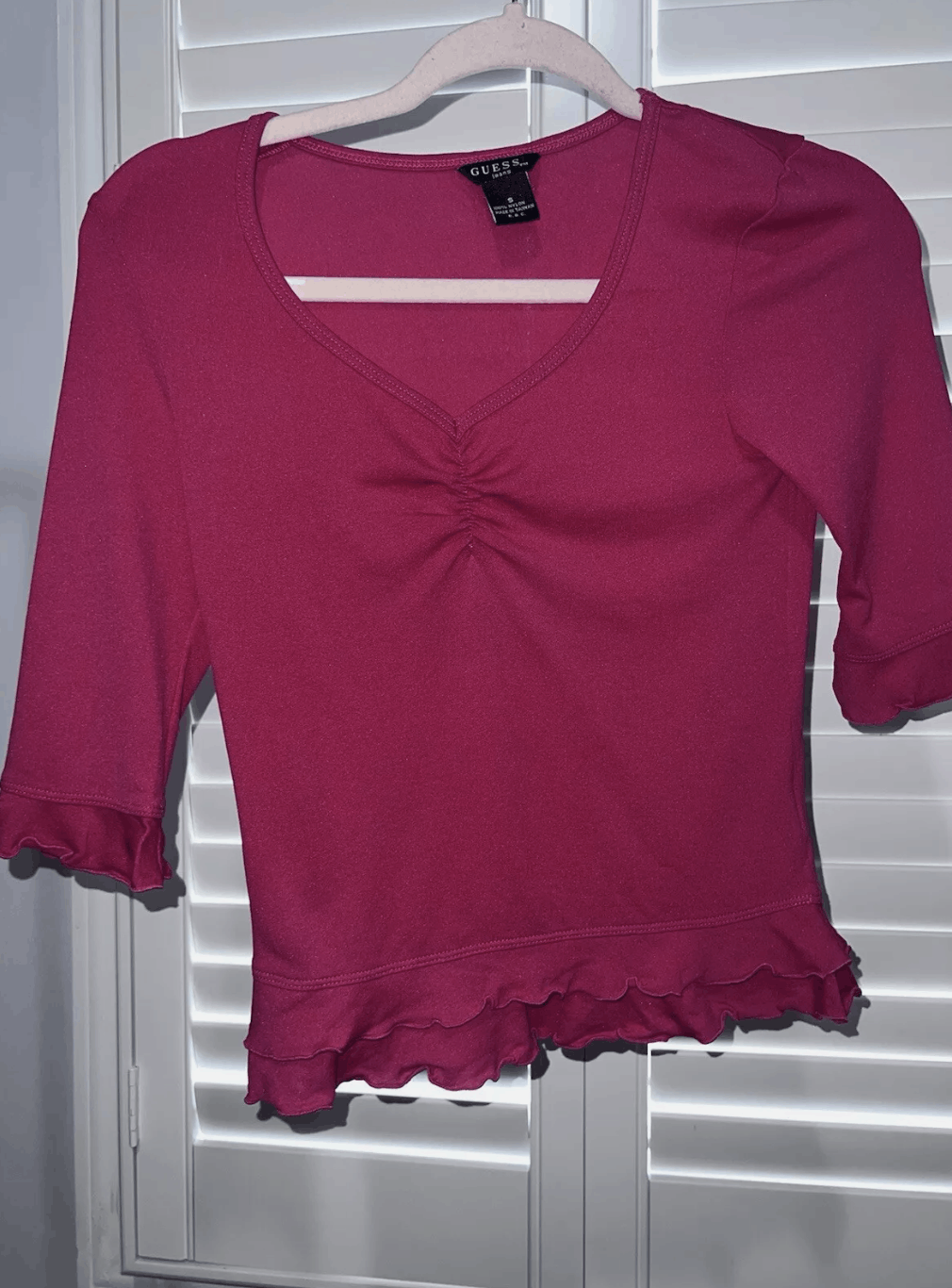 Guess Vintage Y2K Red Guess Top Size Small Size S / US 4 / IT 40 - 1 Thumbnail