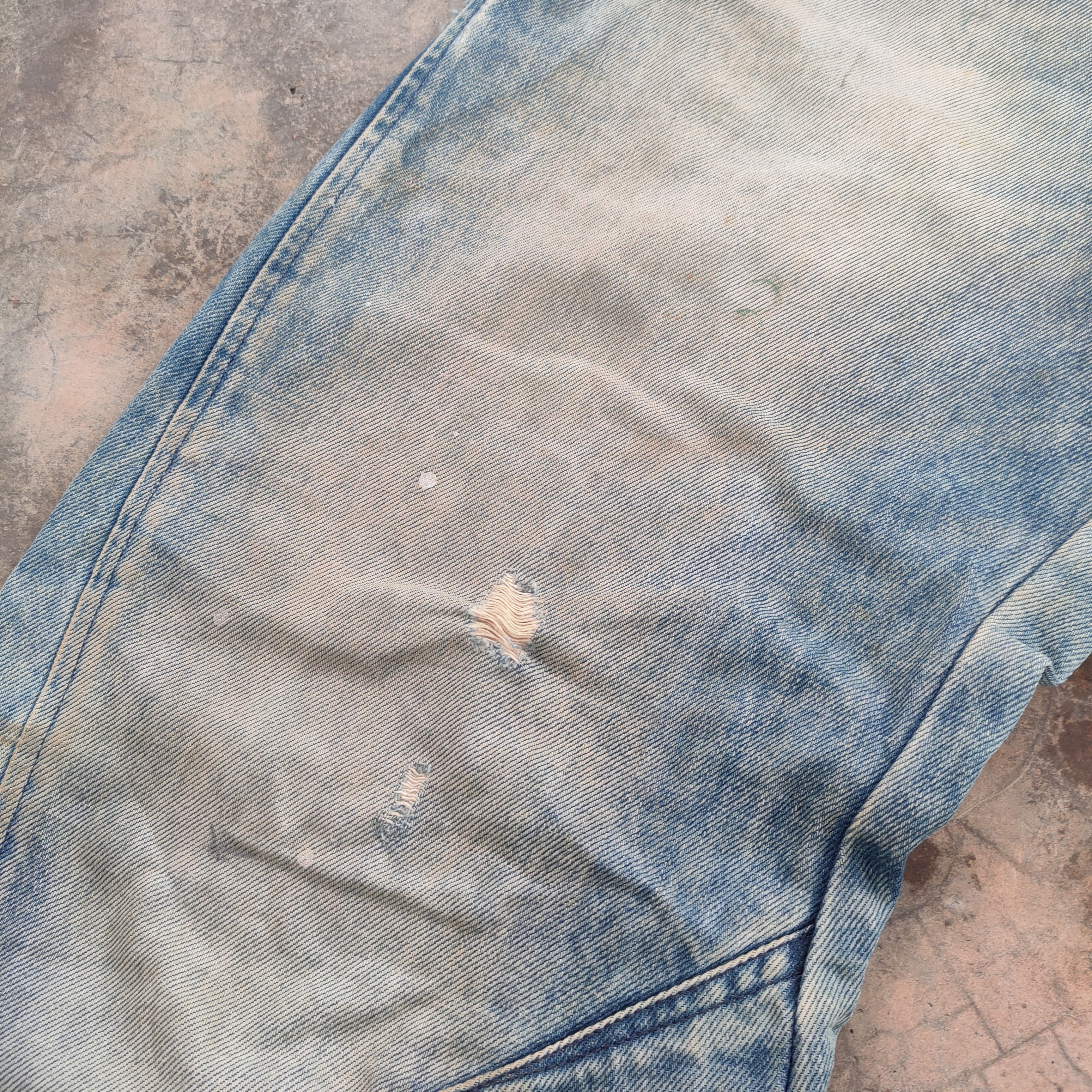 VTG GSTAR RAW FADED RUSTY MUD WASH DENIM JEANS PANTS
