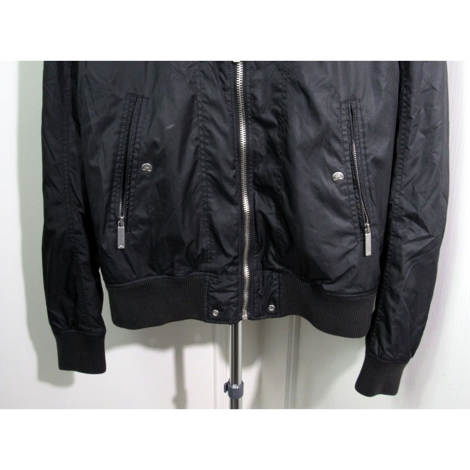 J.Lindeberg J.Lindeberg Mens M Full Zip Black Casual Golf Jacket Bomber Jacket Sports Golf Regular Fit Size US M / EU 48-50 / 2 - 3 Thumbnail