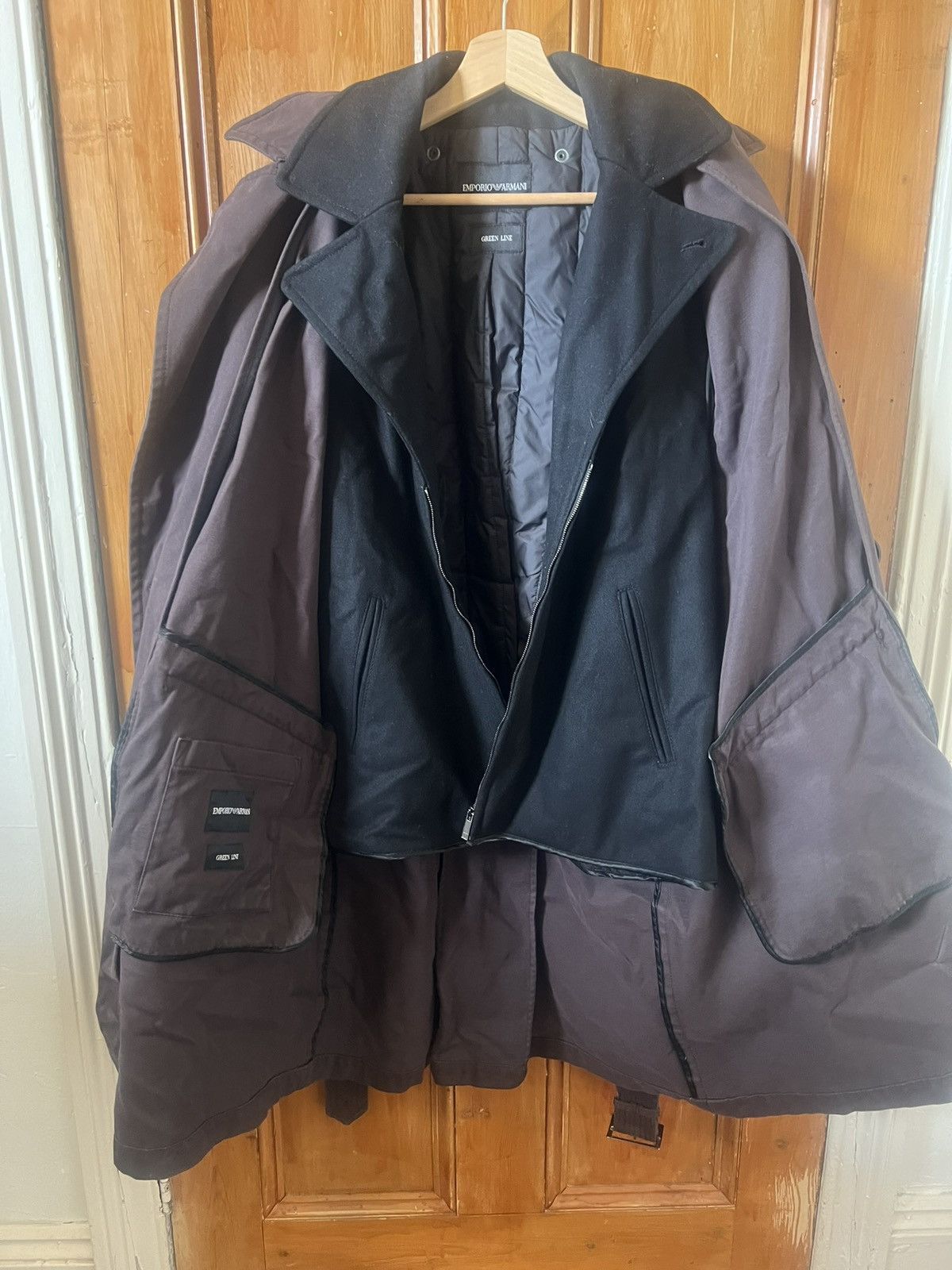 Emporio Armani Emporio Armani Trench Coat Size US L / EU 52-54 / 3 - 3 Thumbnail