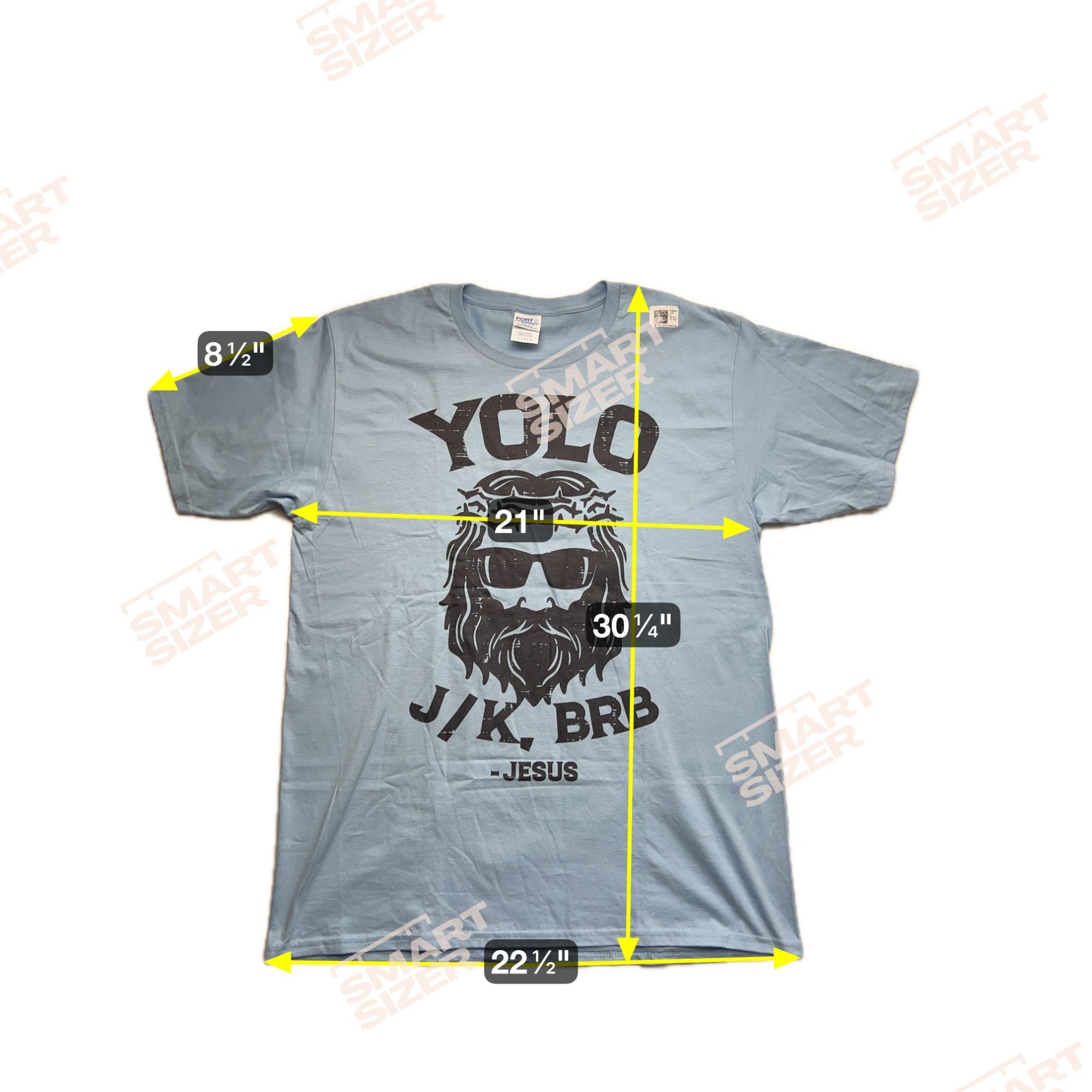 Port & Company YOLO - J/K BRB ~ Jesus Lrg T-Shirt Shirt Size US L / EU 52-54 / 3 - 5 Thumbnail