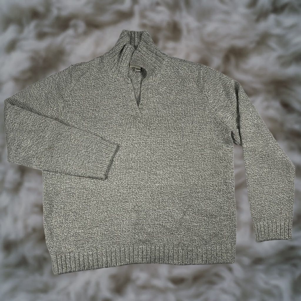 Vintage St. John's Bay Sweater Shirt Womens PXL Petite Gray Knit High Neck Pullover Shirt Size XL / US 12-14 / IT 48-50 - 1 Thumbnail