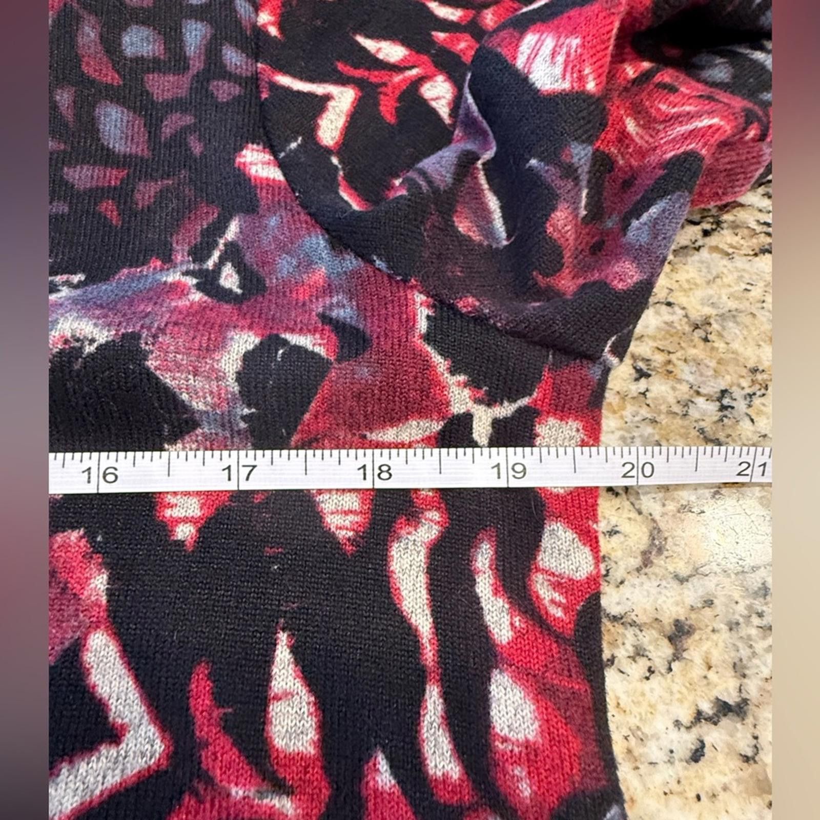 Other Como No? Floral abstract turtleneck shift midi dress SZ M Size M / US 6-8 / IT 42-44 - 11 Thumbnail
