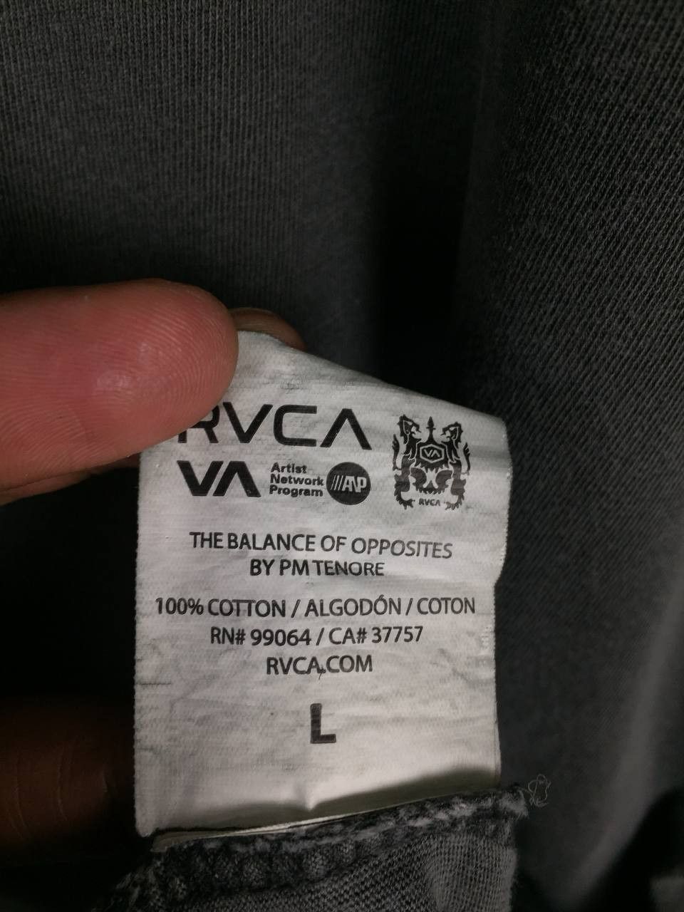 RVCA RVCA Artis Network Program White Noise Longsleeve Tee Size US L / EU 52-54 / 3 - 10 Thumbnail
