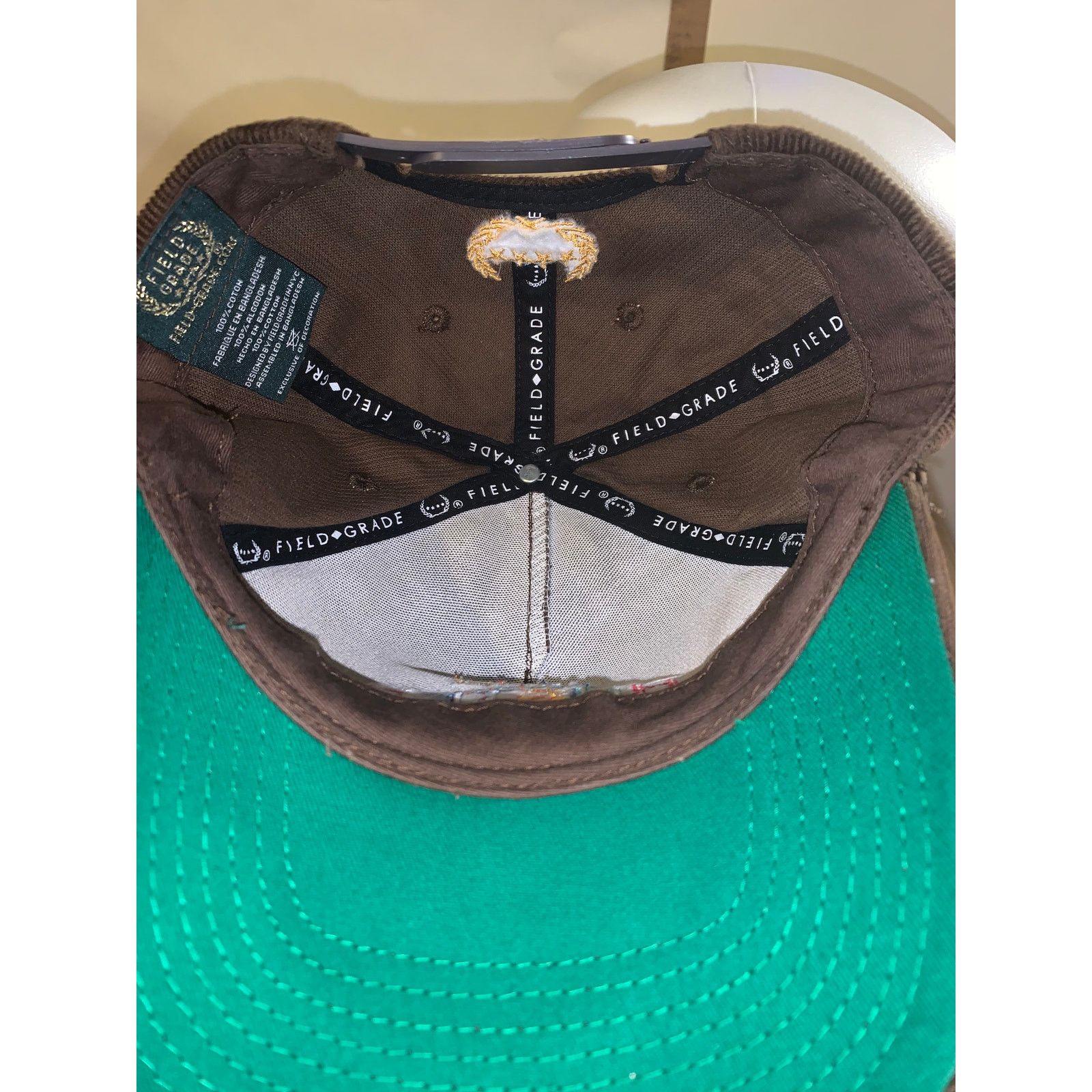 Other Field Grade All Hustle No Luck Brown Corduroy Trucker Hat Size ONE SIZE - 6 Thumbnail