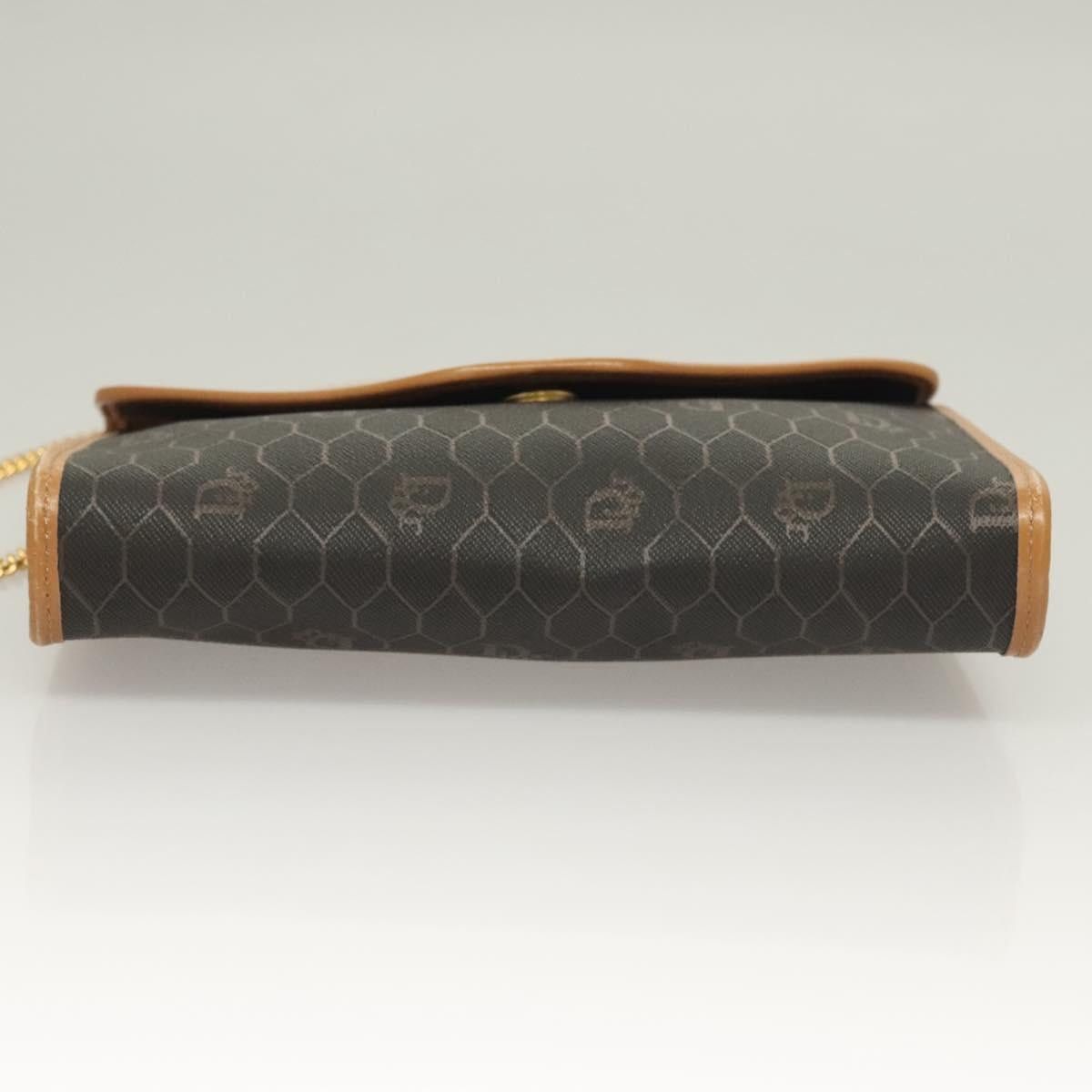 Dior DIOR Honeycomb Canvas Chain Shoulder Bag Pvc Black Gold Size ONE SIZE - 9 Thumbnail