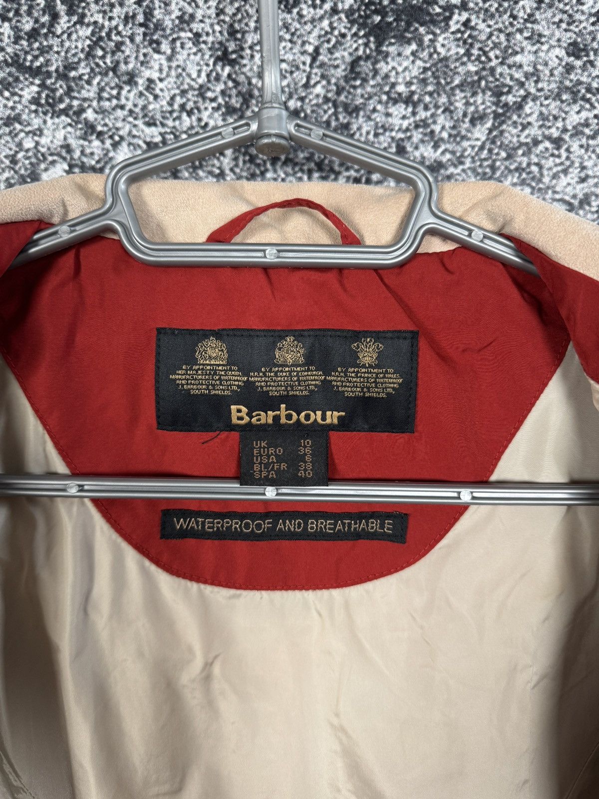 Barbour Barbour Featherweight Peplum Waterproof Jacket Red UK 10 Size M / US 6-8 / IT 42-44 - 7 Thumbnail