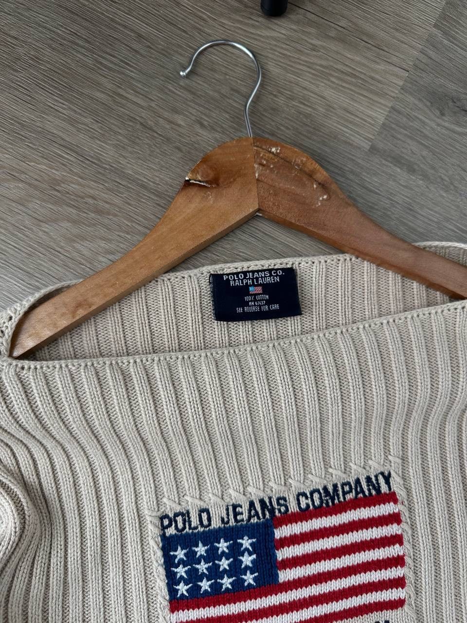 Polo Ralph Lauren × Vintage Vintage Polo Jeans Co. Ralph Lauren USA Flag Knit Sweater Size M / US 6-8 / IT 42-44 - 9 Thumbnail