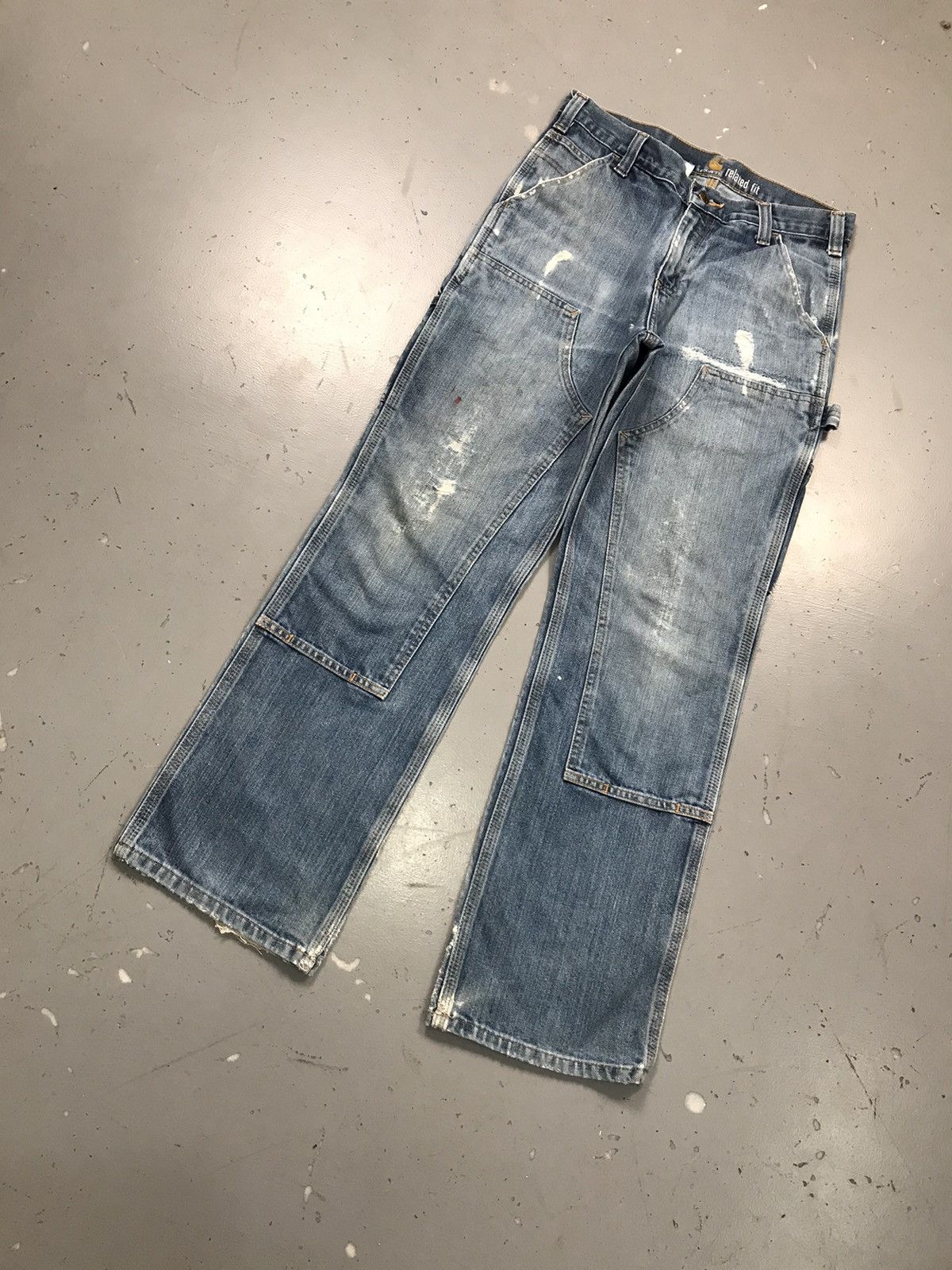 Carhartt Vintage Carhartt double knee distressed workwear denim Size US 30 / EU 46 - 3 Thumbnail