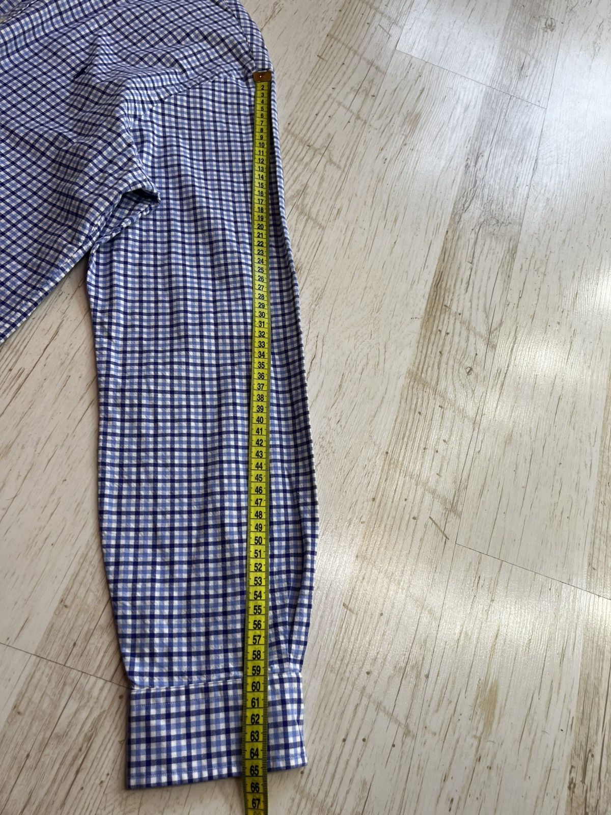 Ralph Lauren Ralph Lauren Slim Fit Stretch Oxford Plaid Shirt Blue Check Size US XL / EU 56 / 4 - 15 Thumbnail