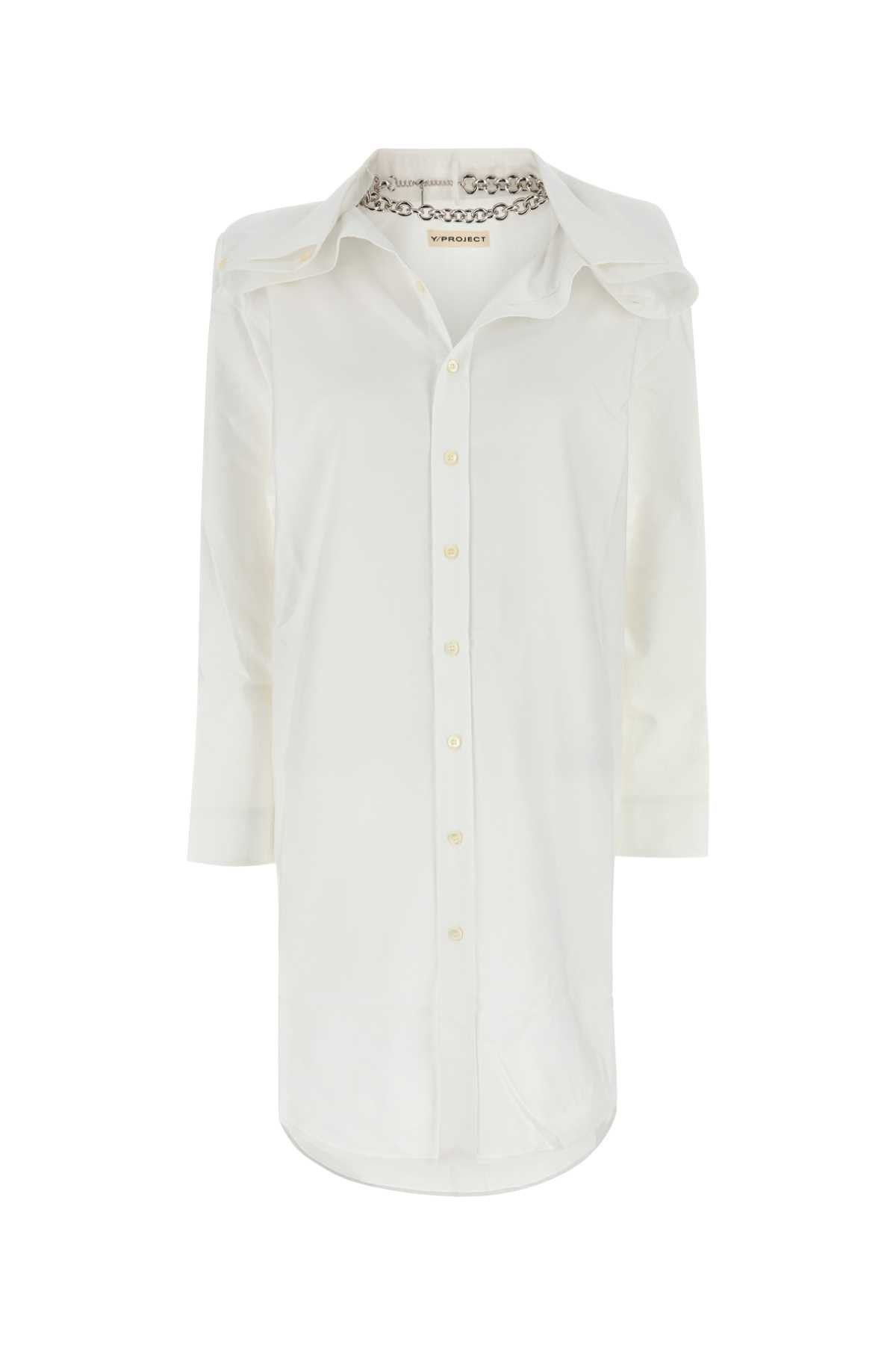 Y/Project White Oxford Shirt Dress Size XS / US 0-2 / IT 36-38 - 1 Thumbnail