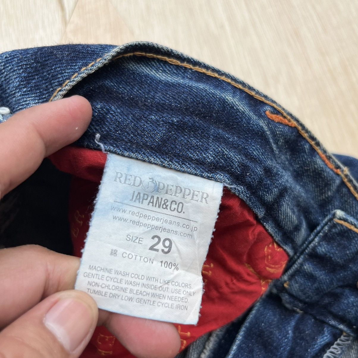 Japanese Brand RED PEPPER JAPAN & CO WINGS EMBROIDERED 7/8 PANTS Size 29" - 6 Thumbnail