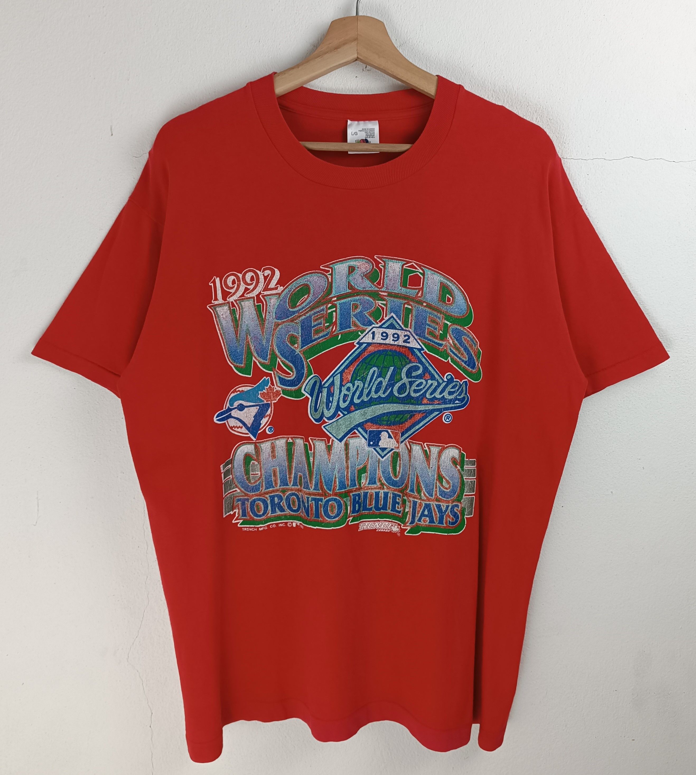 MLB VINTAGE 1992 TORONTO BLUE JAYS CHAMPION WORLD SERIES MLB NBA Size US L / EU 52-54 / 3 - 3 Thumbnail