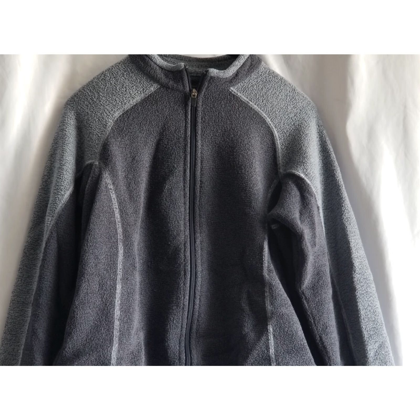 Vintage Kuhl Alfpaca Fleece Full Zip Sweater Jacket Women Large Blue grey Full Zip Size L / US 10 / IT 46 - 4 Thumbnail