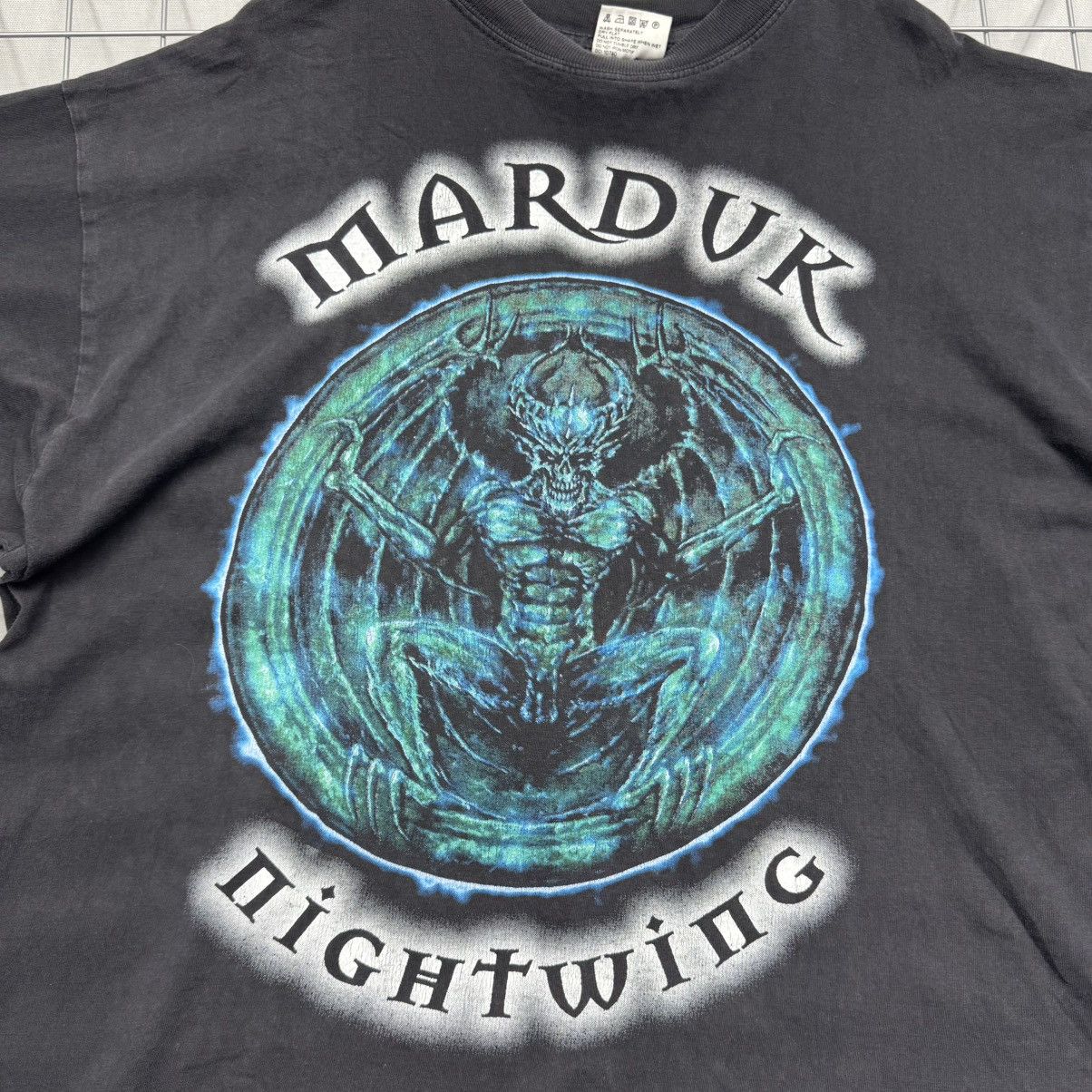Vintage Vintage Marduk Nightwing 1998 Black Metal Band Tee Trashed Size US XL / EU 56 / 4 - 15 Thumbnail