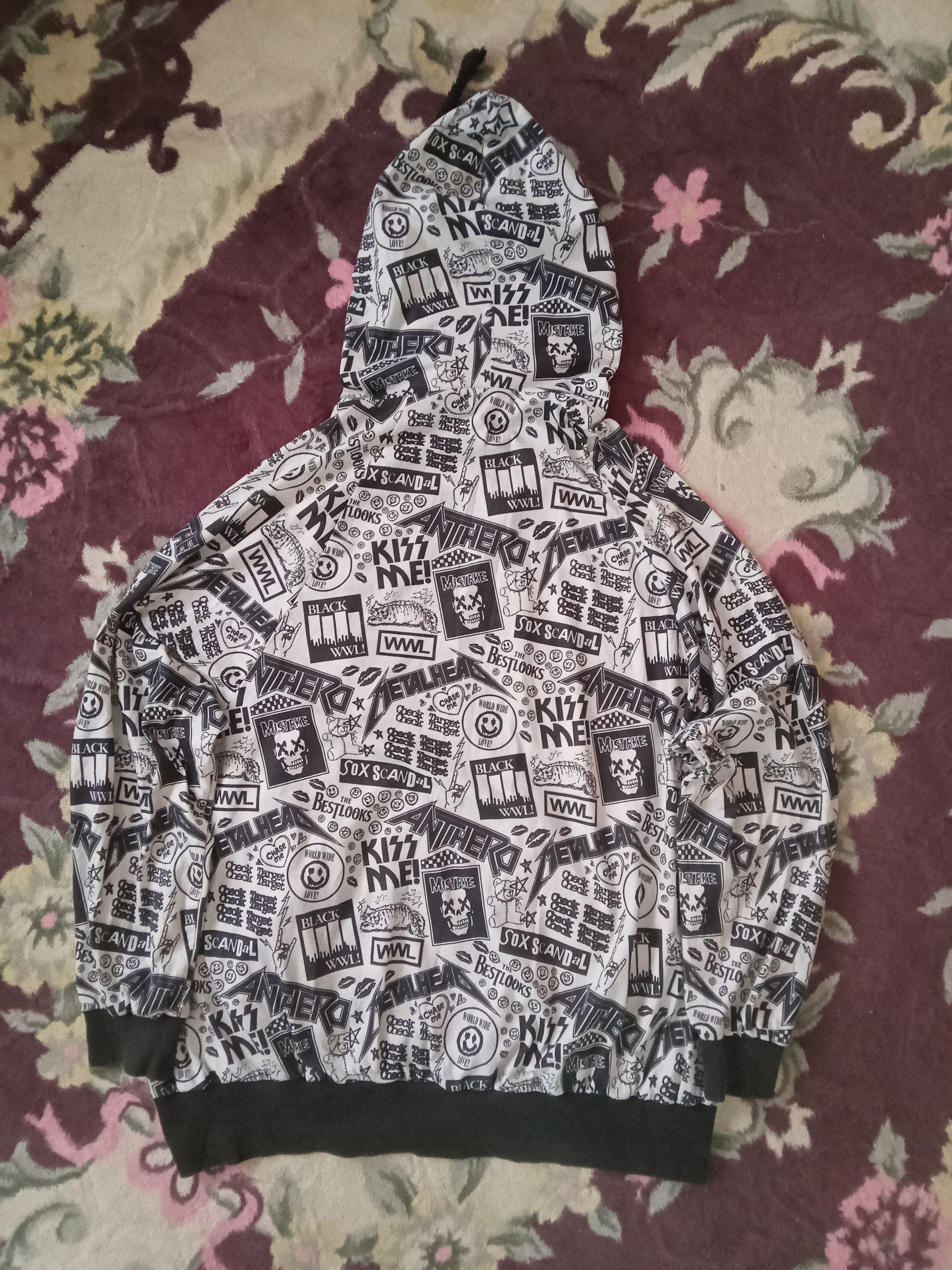 Other World Wide Love Full Print Parody Rare Hoodie Zipped Jacket Size US L / EU 52-54 / 3 - 2 Thumbnail