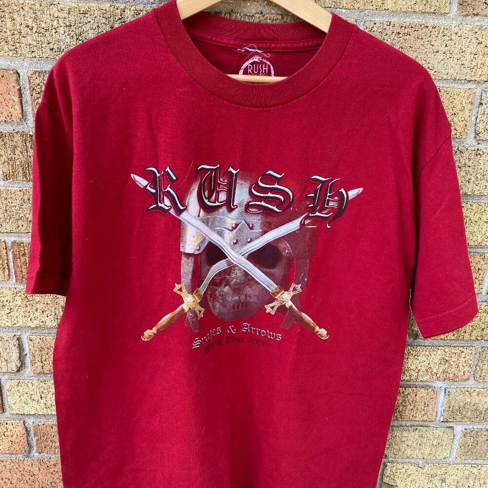 Vintage 2007 Rush Snakes and Arrows Band T Shirt Large Red Size US L / EU 52-54 / 3 - 1 Thumbnail