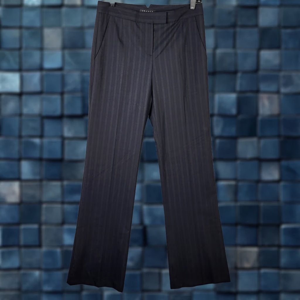 Theory Theory Dress Pants Striped Wool 4 NEW Women's Pants Size 4 Black Vintage N/A Size 27" / US 4 / IT 40 - 1 Thumbnail