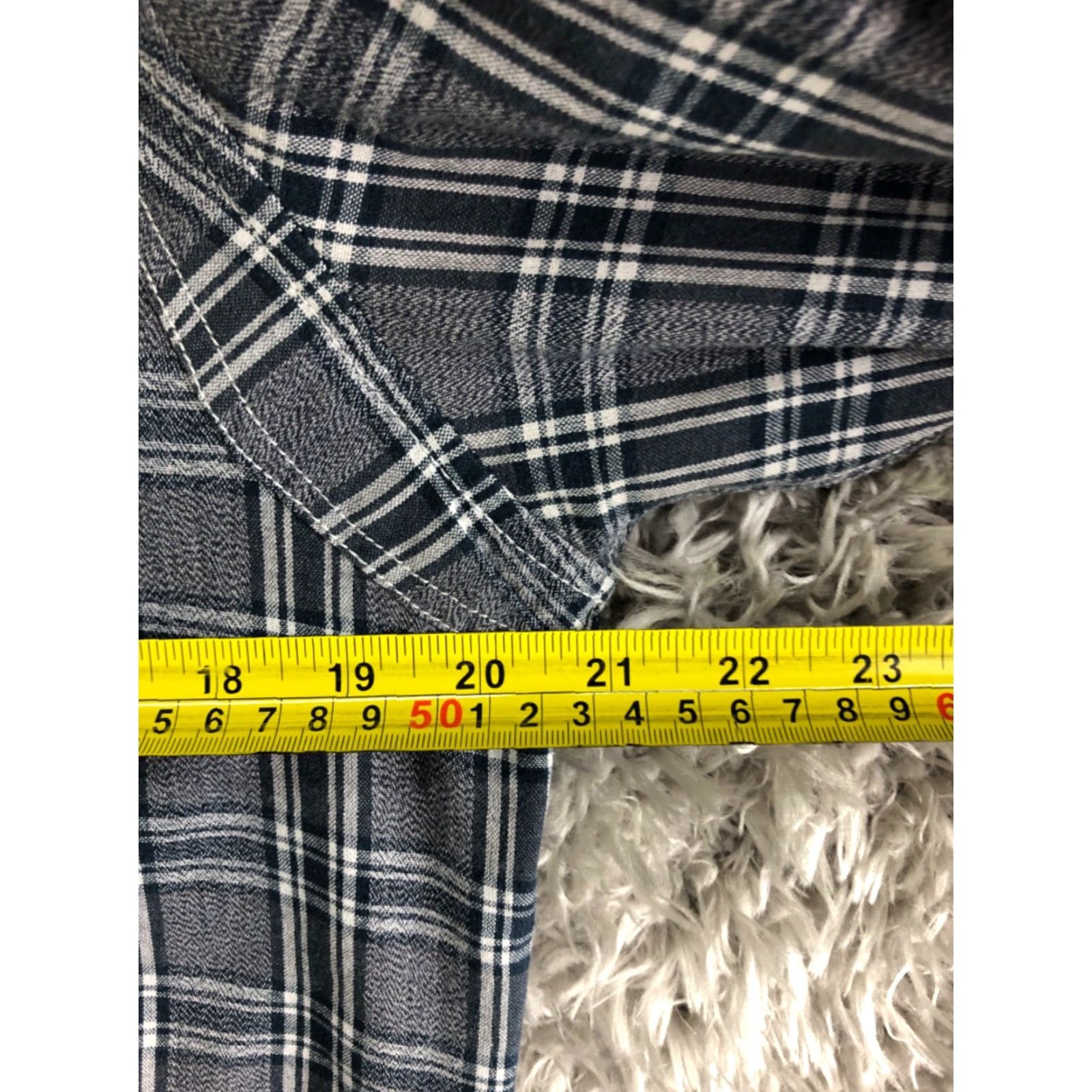 Vintage American Rag Shirt Size Large Mens Gray Plaid Long Sleeve Spread Collar Size US L / EU 52-54 / 3 - 4 Thumbnail